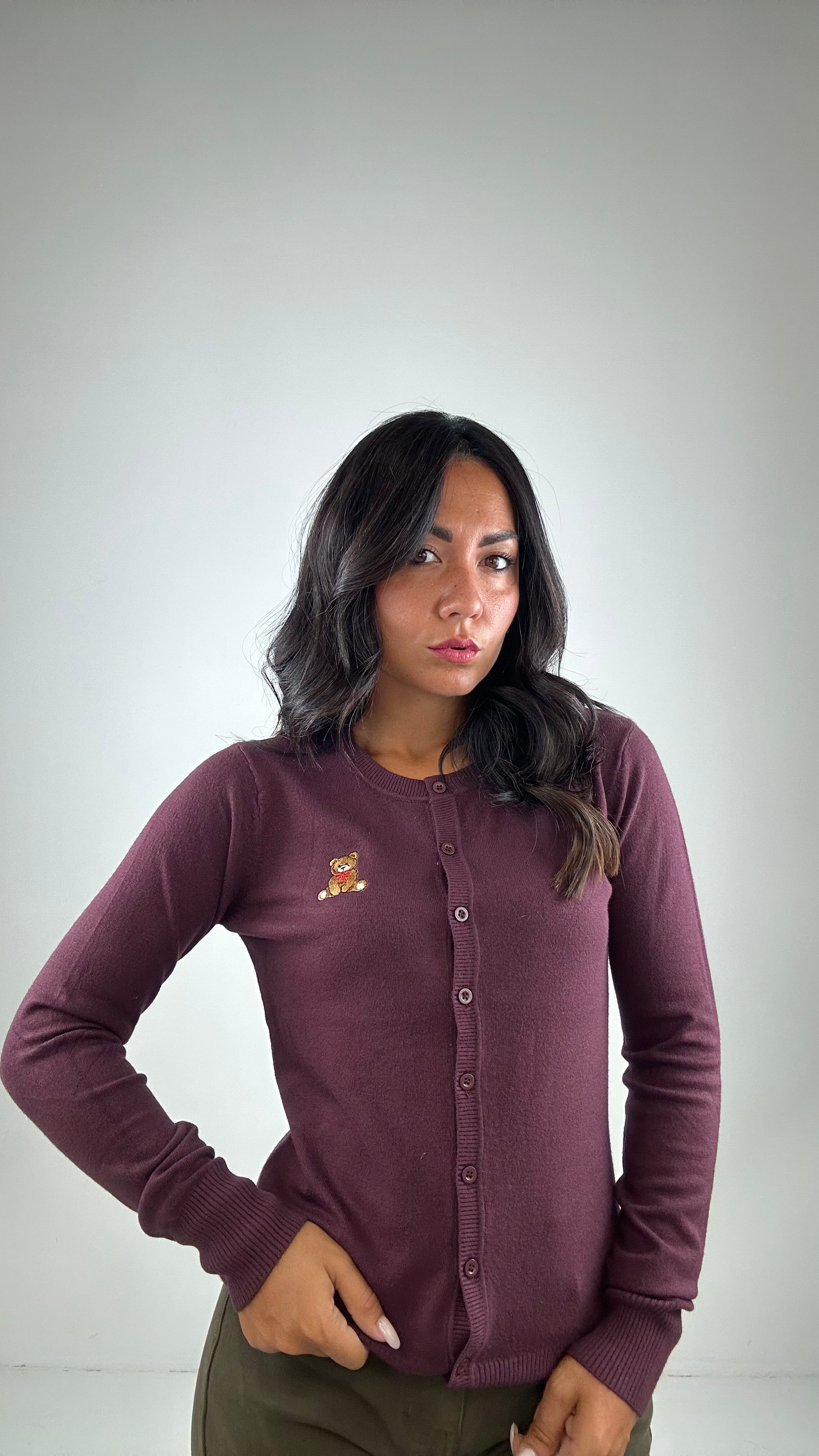Cardigan ORSETTO MINI - BORDEAUX