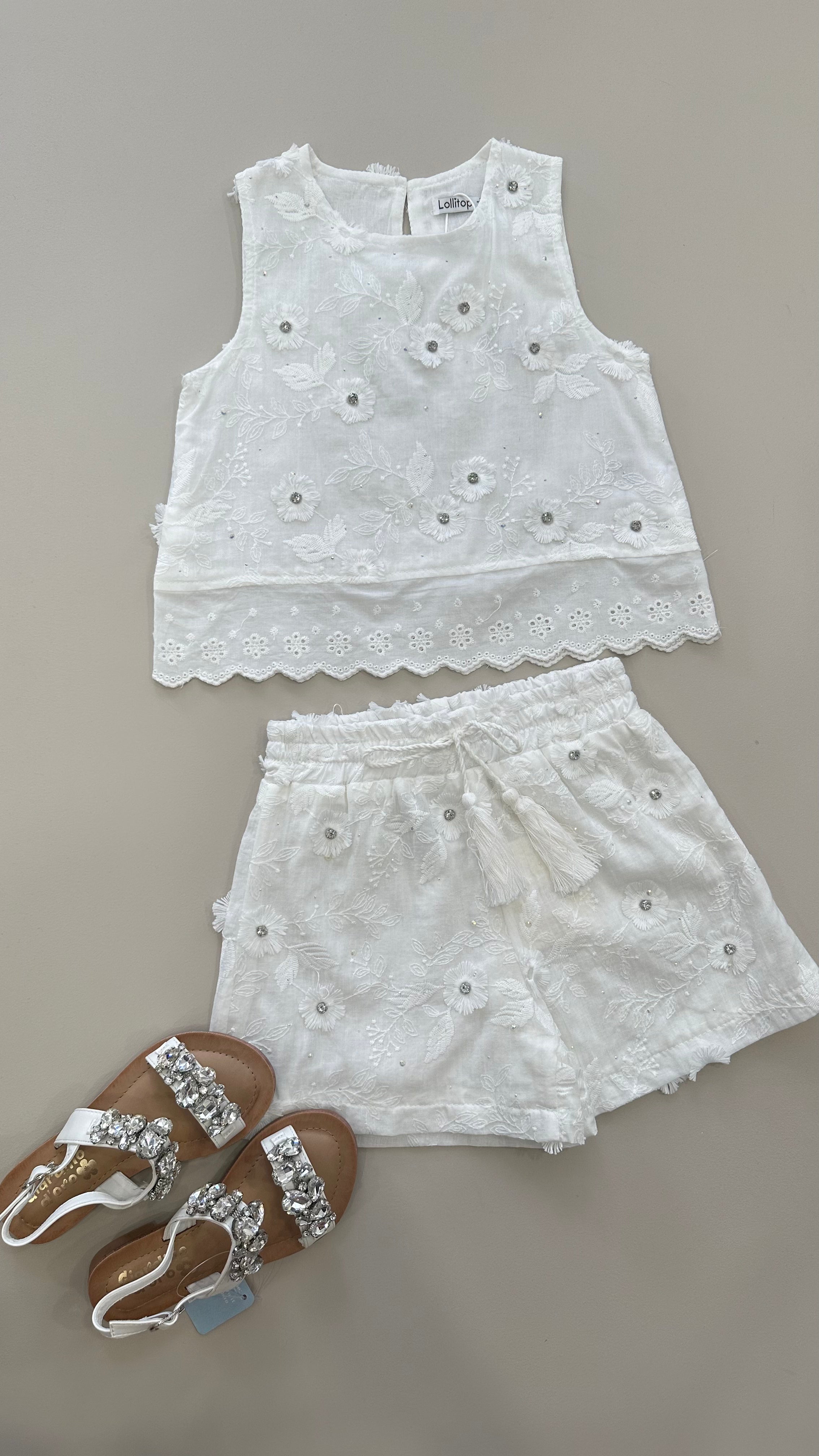 Coordinato SANTORINI BRILLO 4-12A - BIANCO