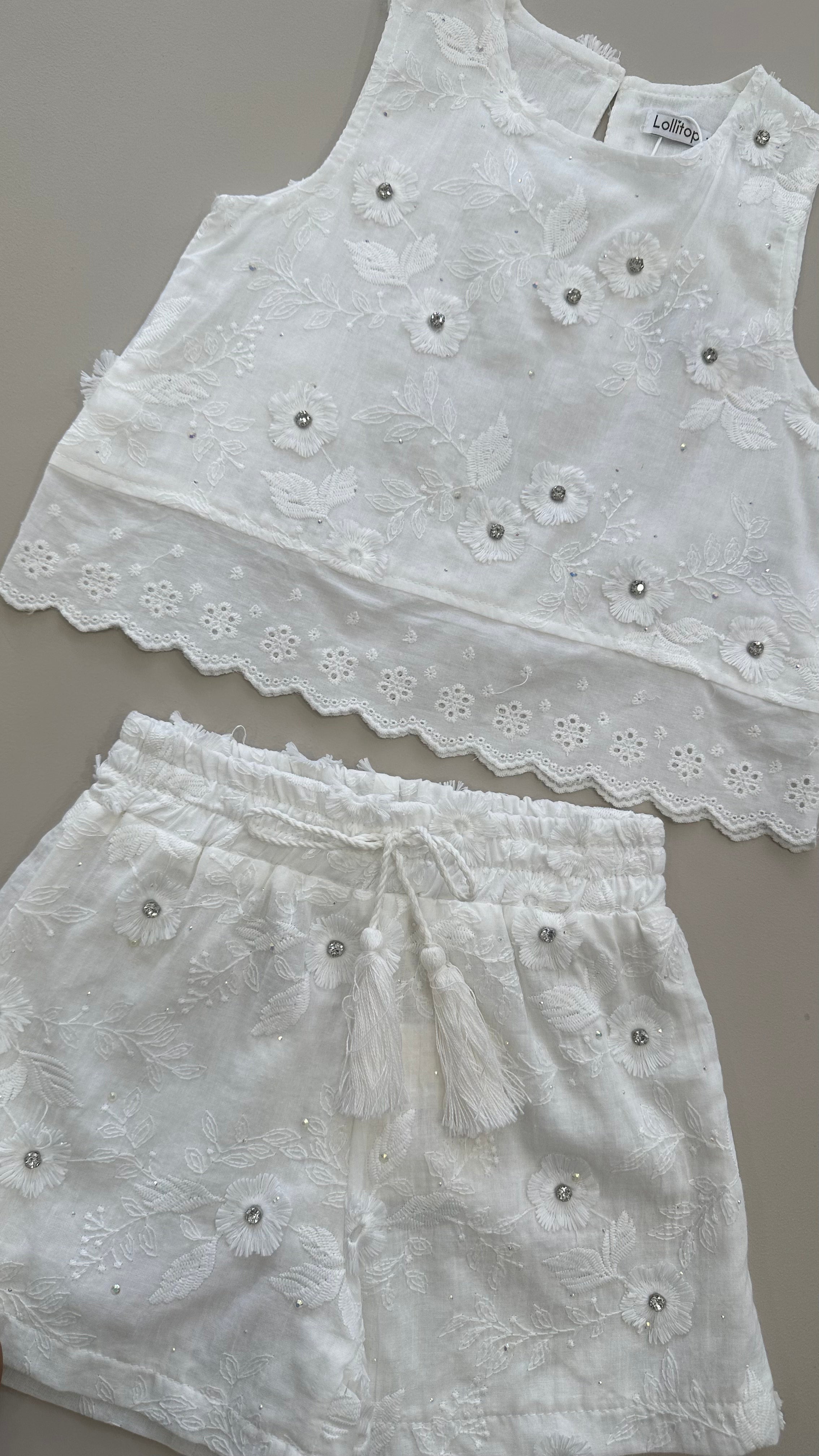 Coordinato SANTORINI BRILLO 4-12A - BIANCO