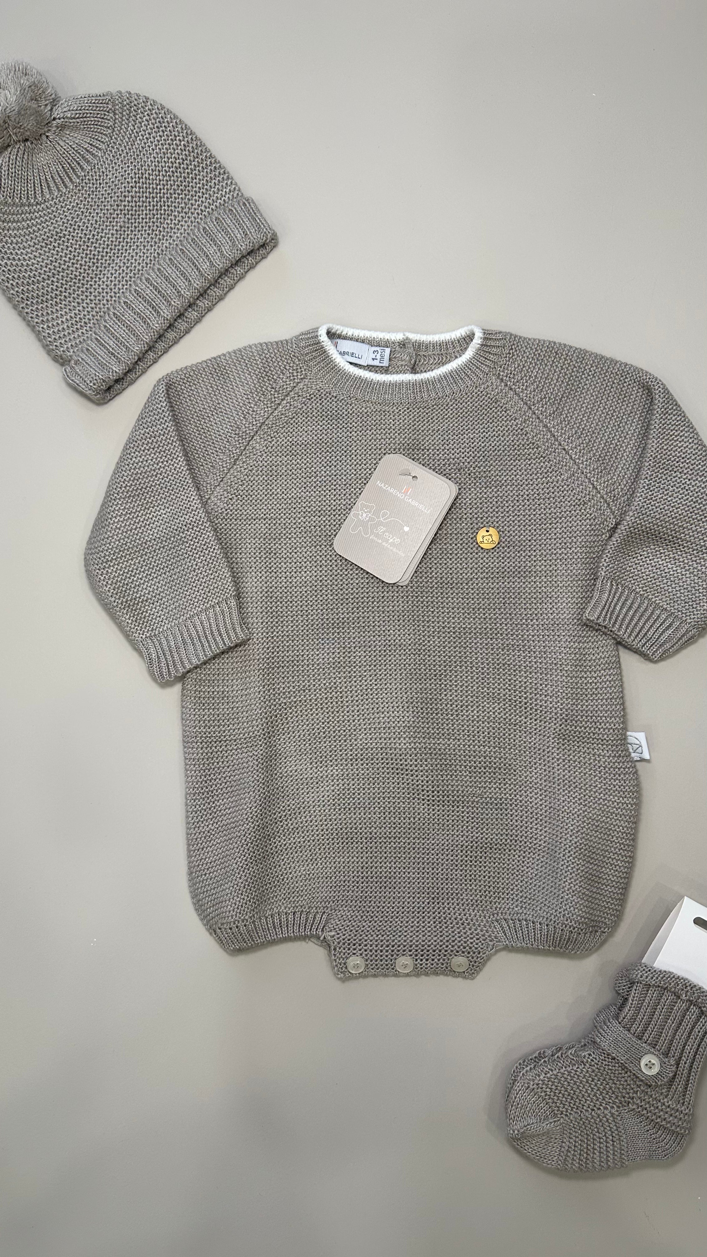 Set PAGLIACCETTO CON CAPPELLO+BABBUCCE - KHAKI