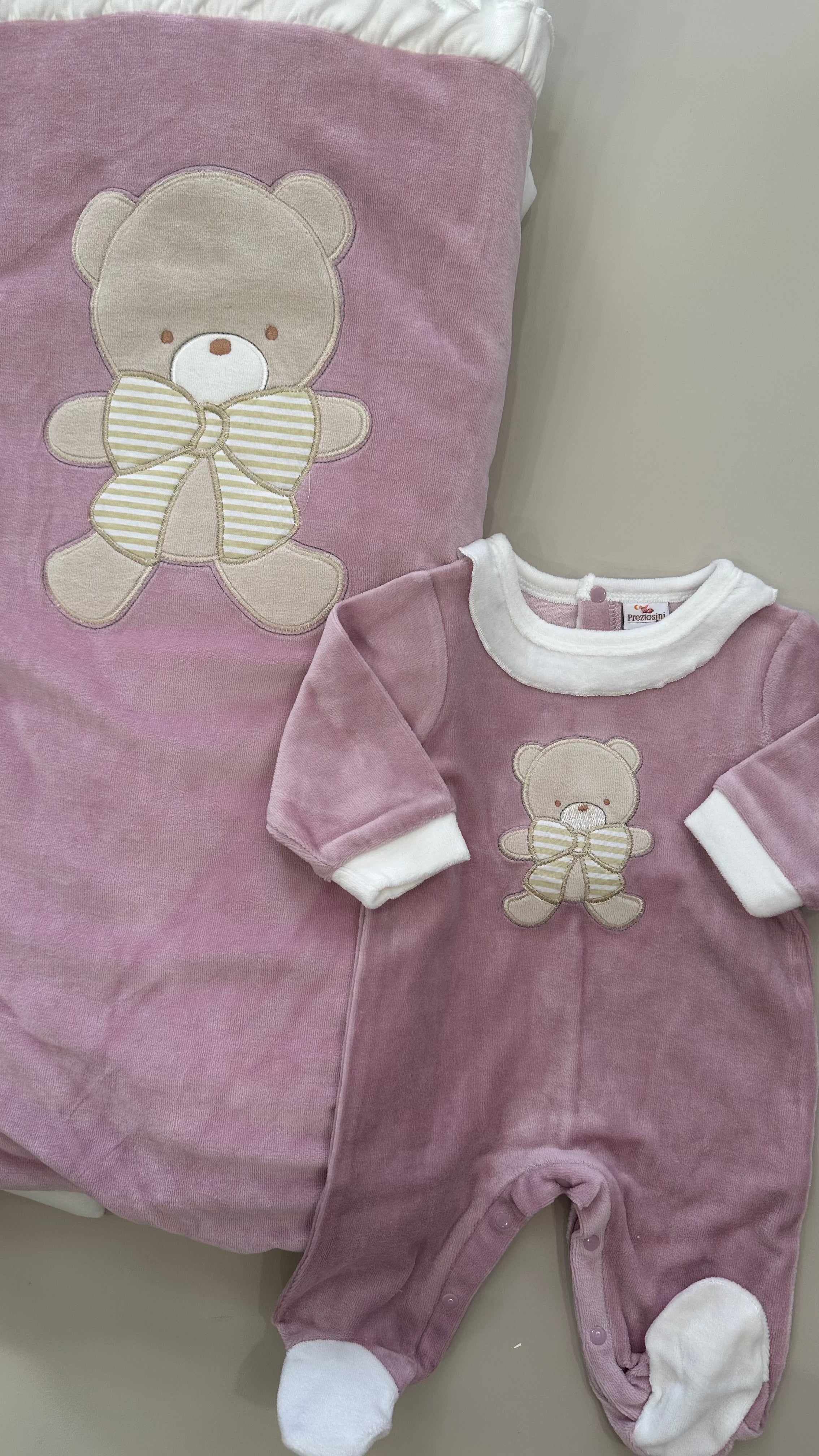 Set TUTINA + COPERTA 1-3M - ROSA