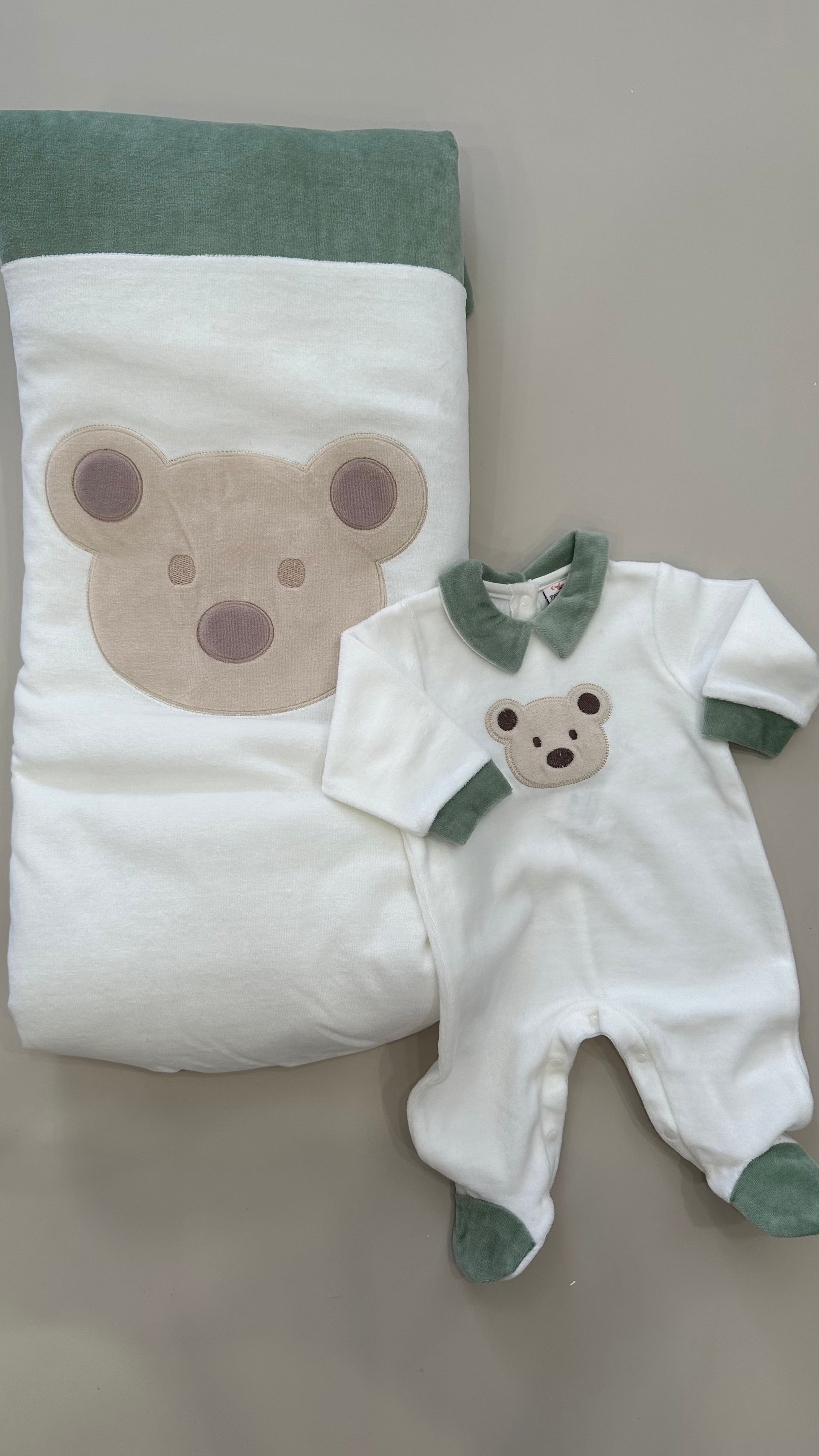 Set TUTINA + COPERTA 1-3M - VERDE
