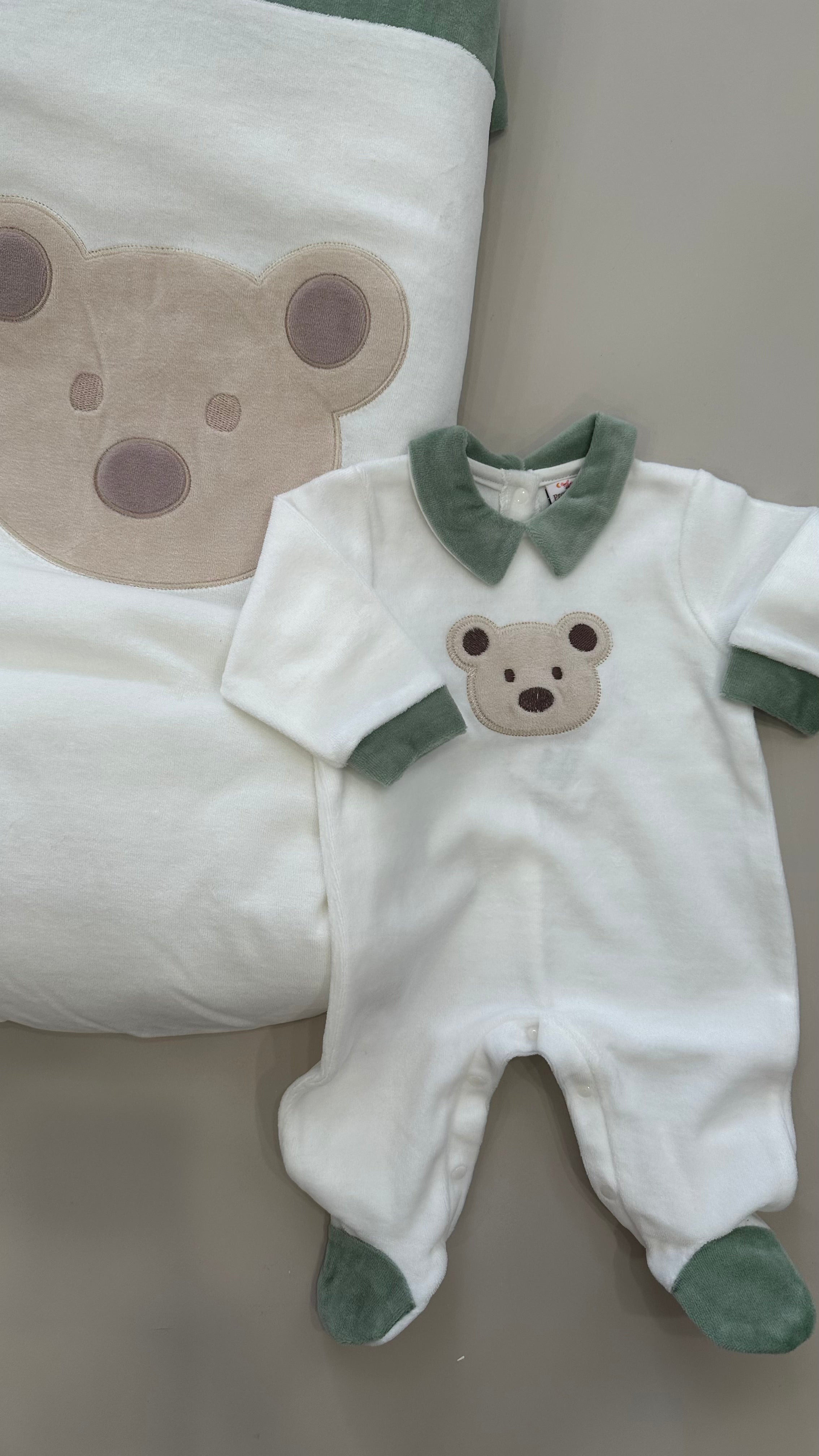 Set TUTINA + COPERTA 1-3M - VERDE