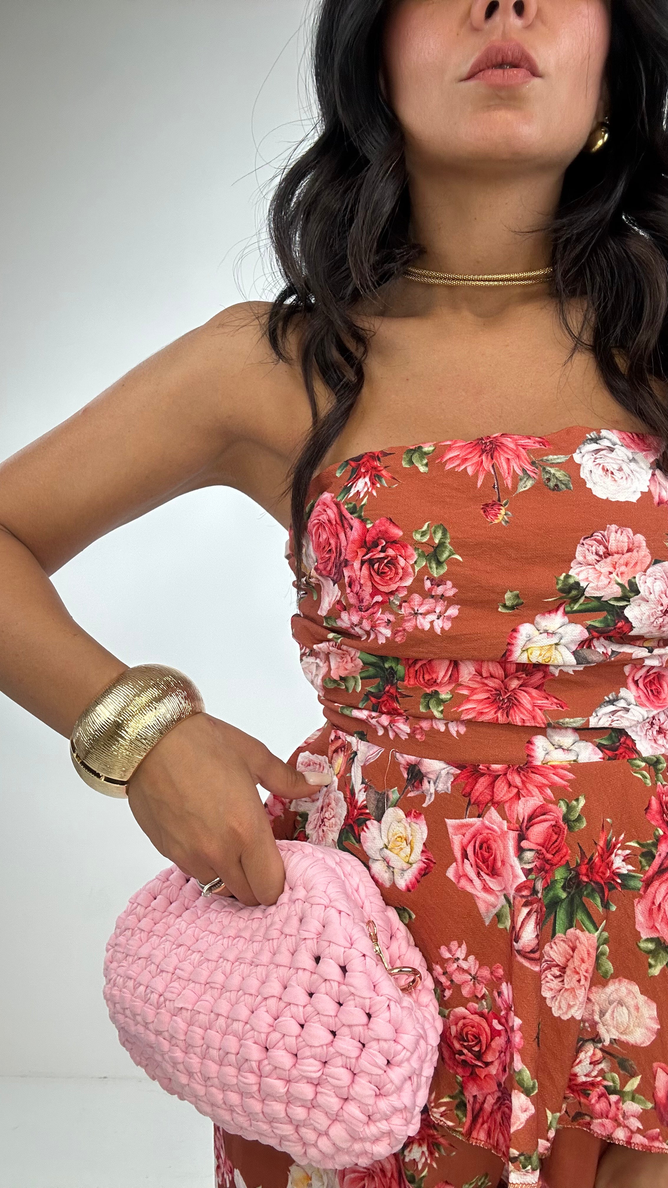 Borsetta UNCINETTO CON MANICO - ROSA
