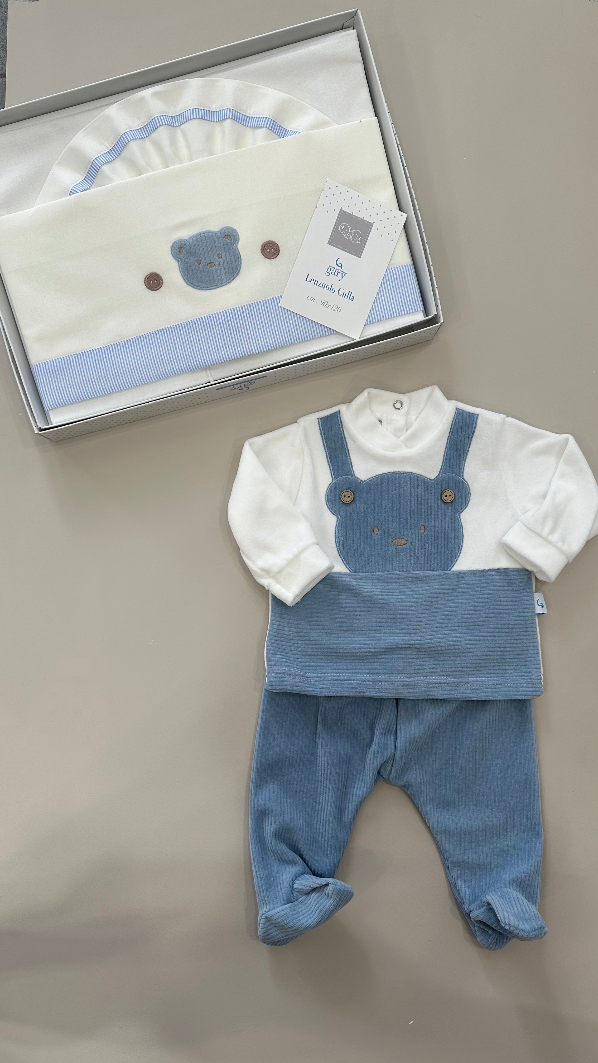 Completo CINIGLIA ORSO VELLUTO - BLU