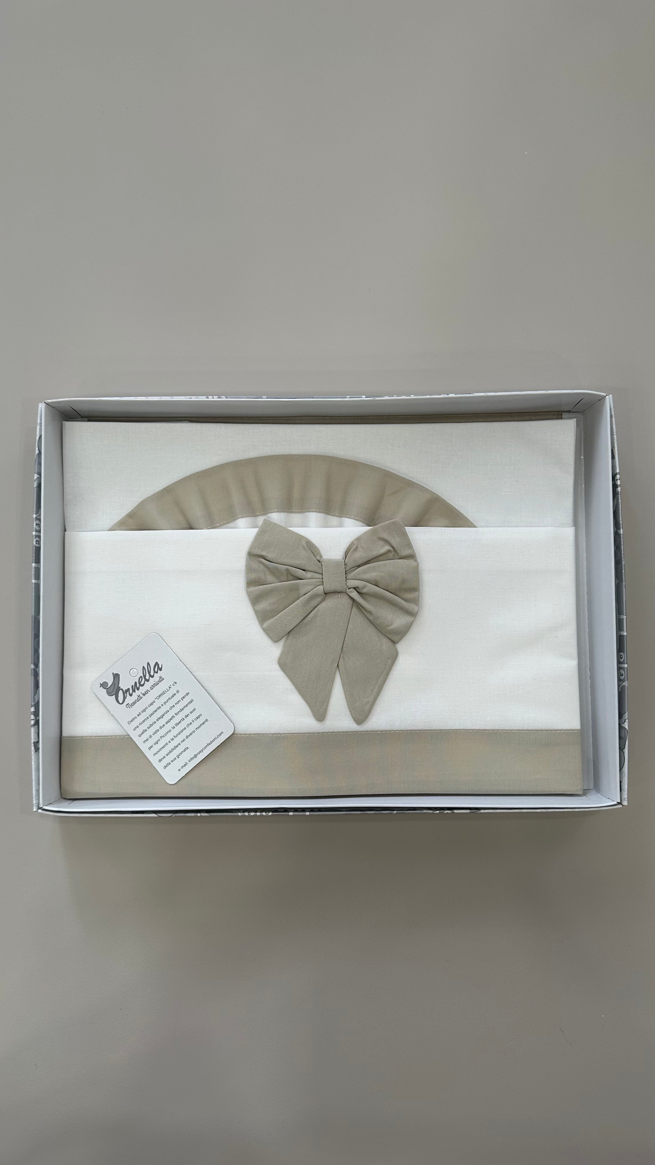 Lenzuola CARROZZINA FIOCCO CM 90x120 - BEIGE