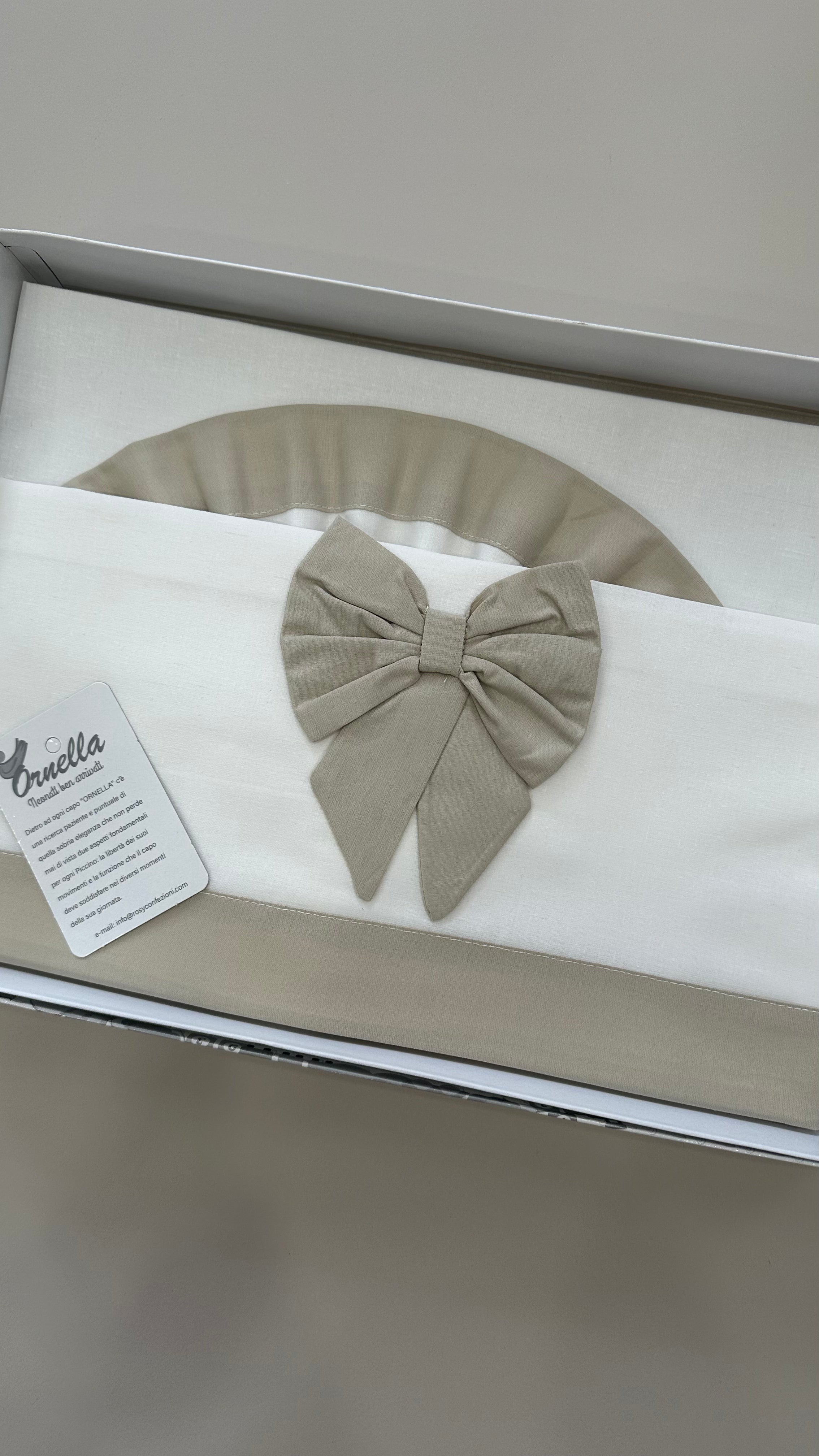 Lenzuola CARROZZINA FIOCCO CM 90x120 - BEIGE