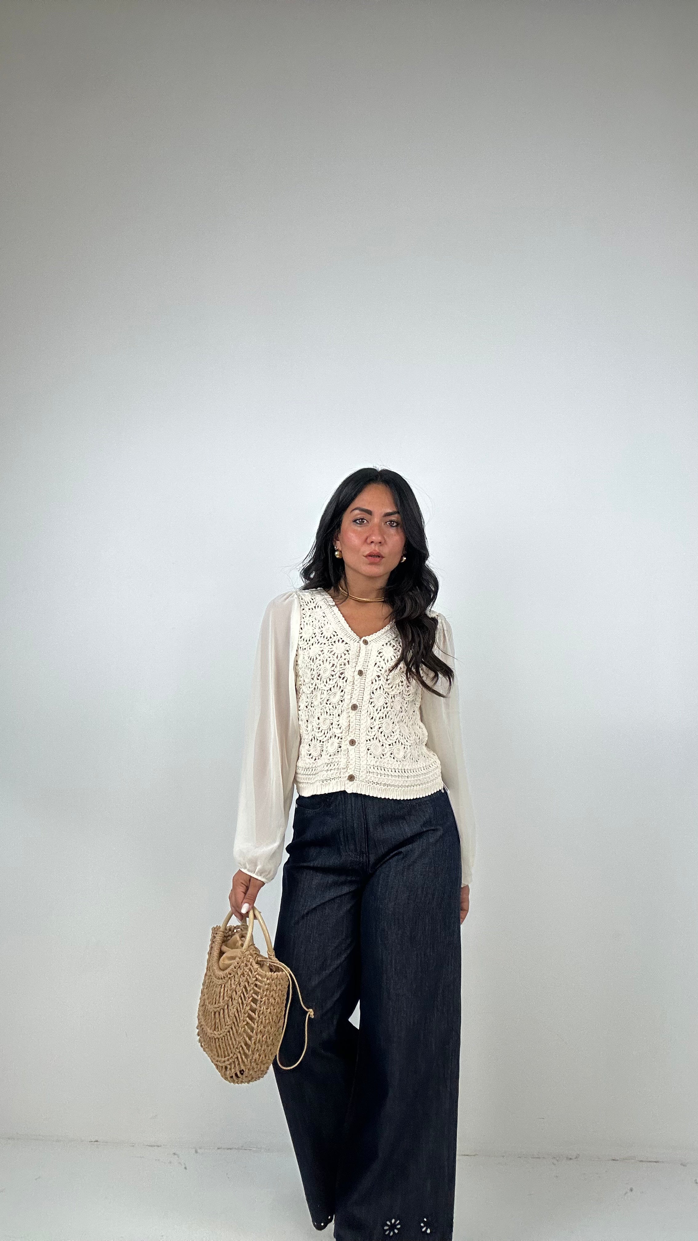 Jeans RICAMO SOTTO - BLU