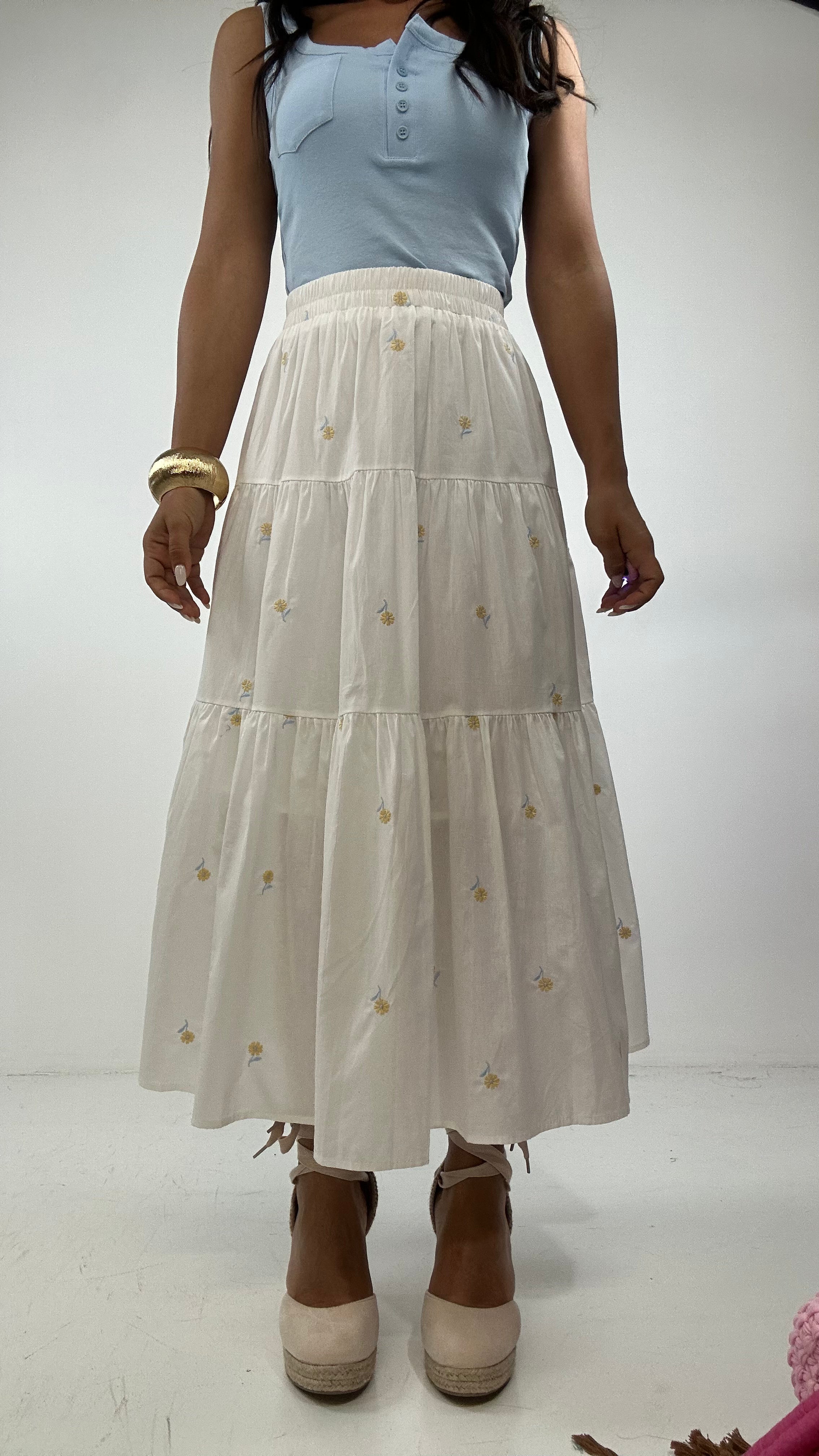Gonna FANTASY 100% COTONE - BIANCO