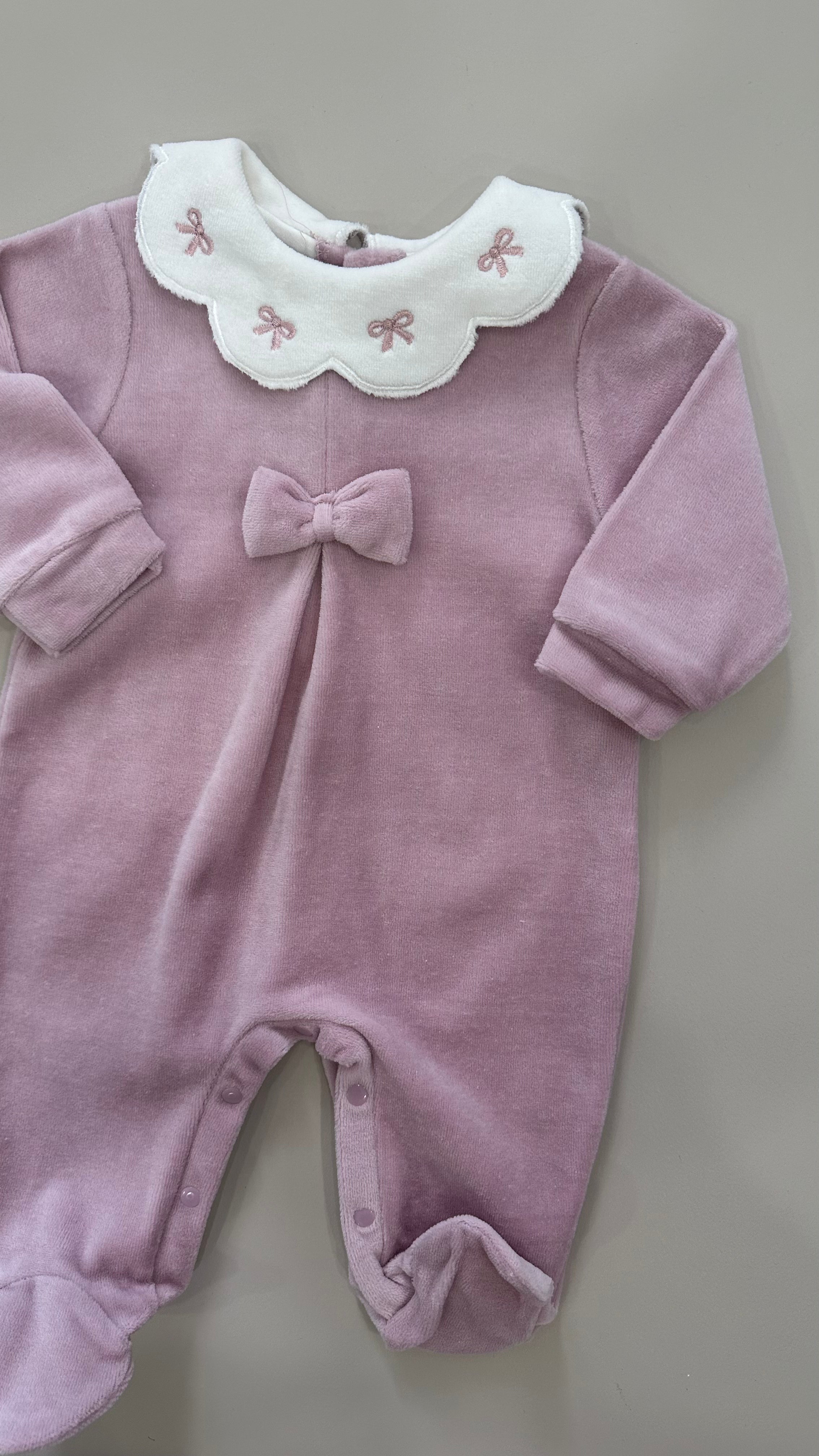 Tutina FIOCCHI IN CINIGLIA 1-6M - ROSA