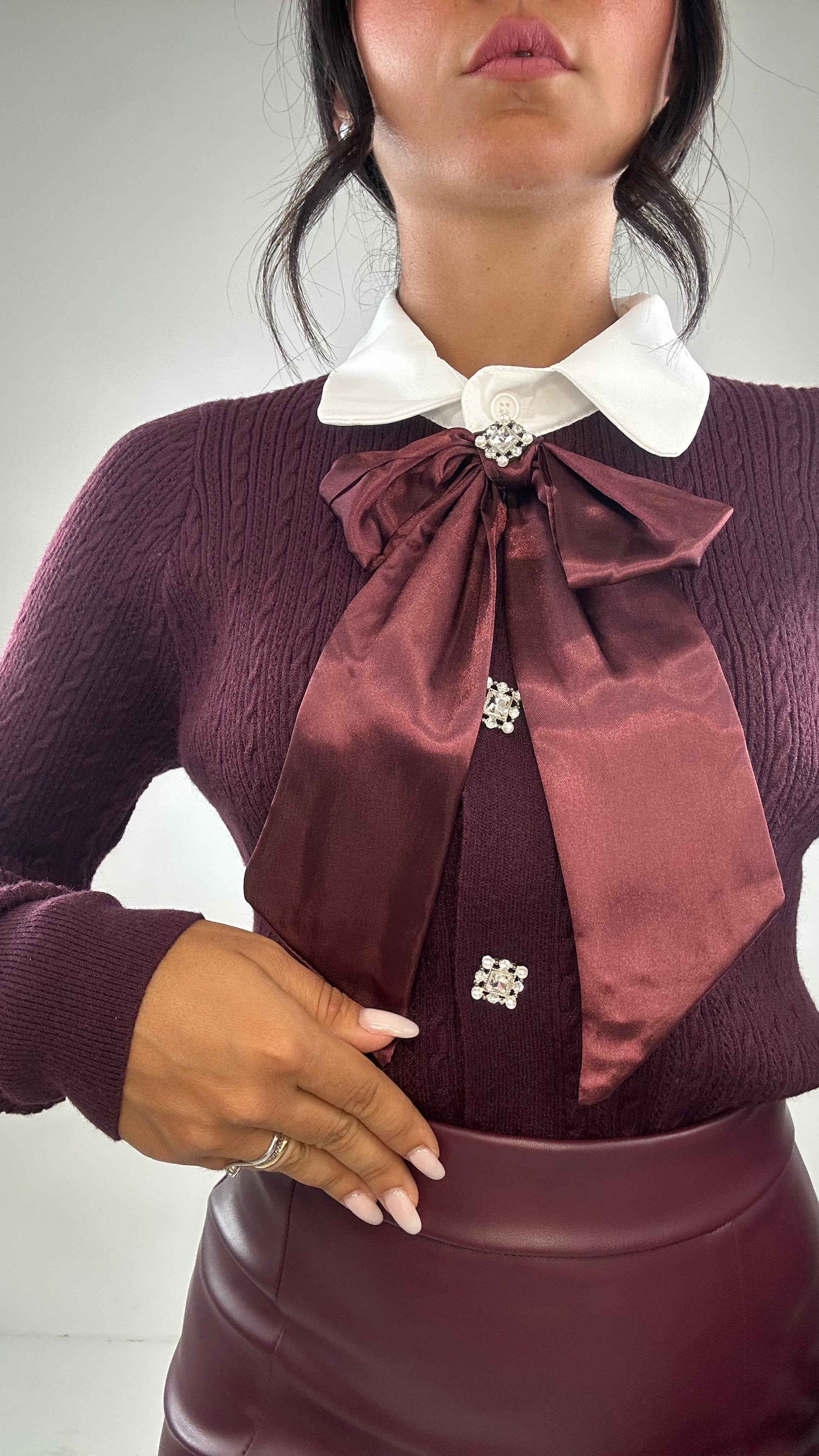 Cardigan SEGRETARIA - BORDEAUX