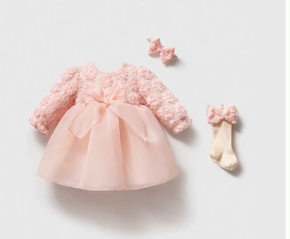 Vestitino IN TULLE NOYNOY 3/6M - ROSA