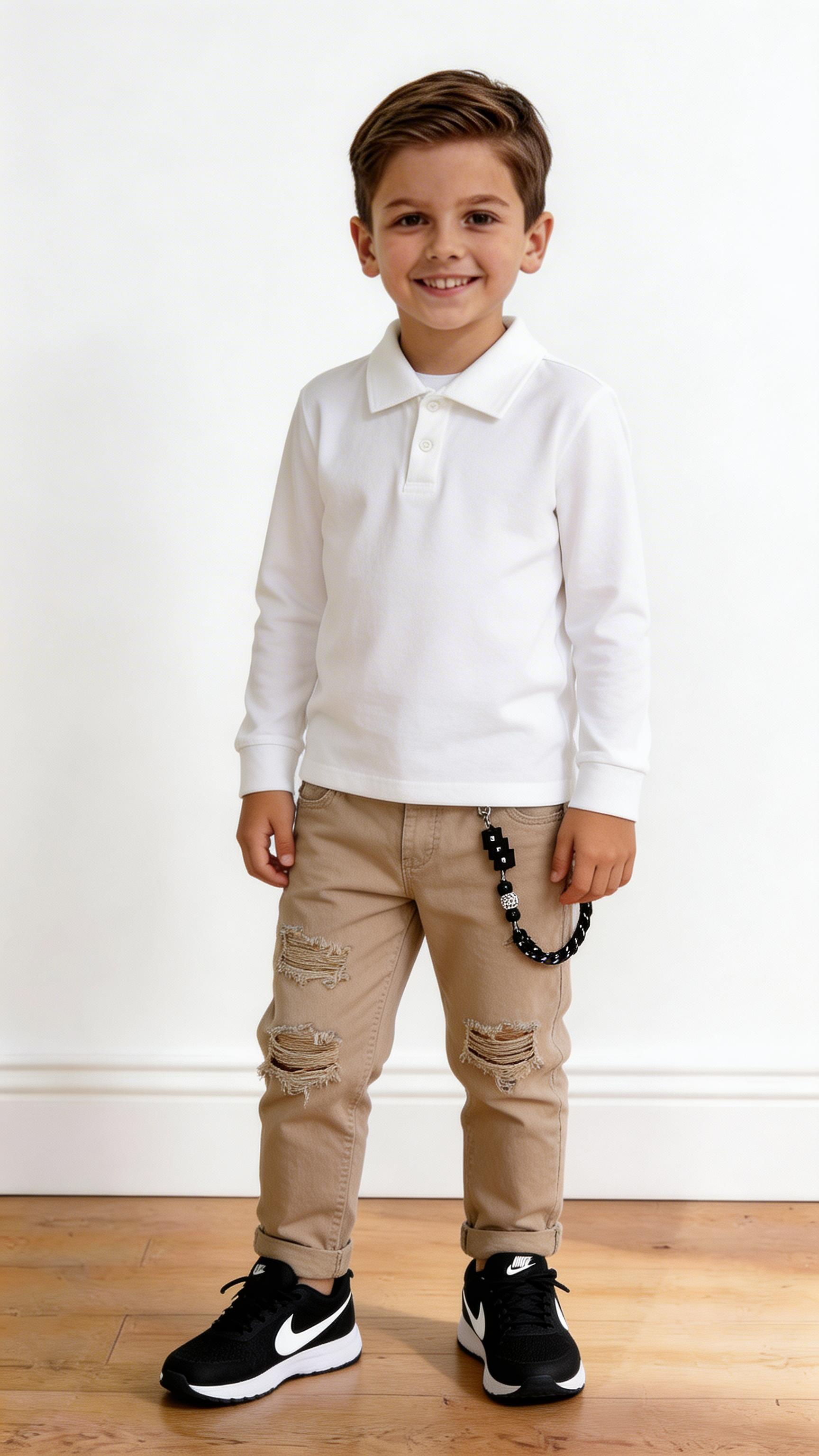 Jeans STREET 3-8A - BEIGE