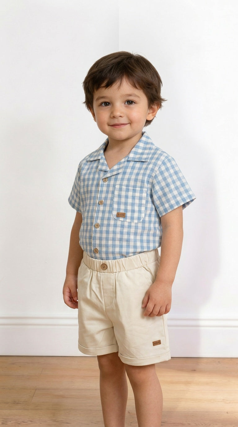 Completo QUADRETTI 12-36M - AZZURRO