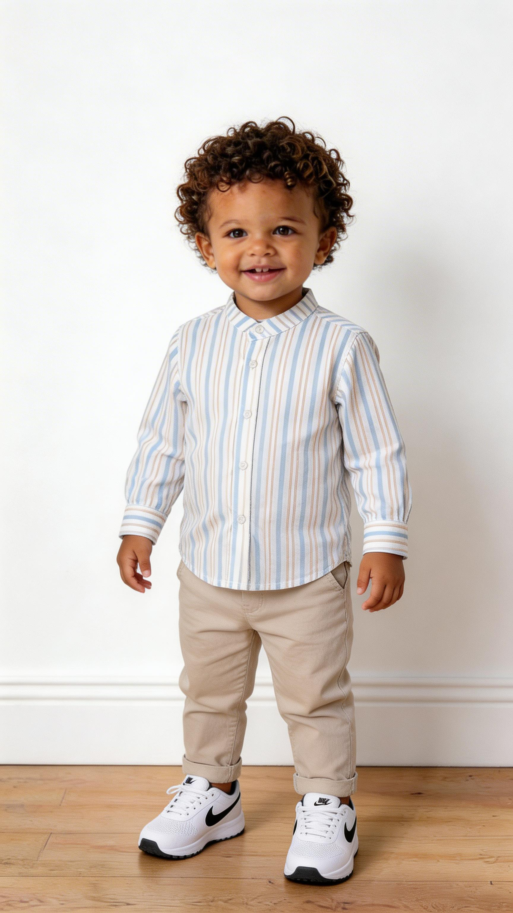 Camicia RIGHE 12-36M - AZZURRO