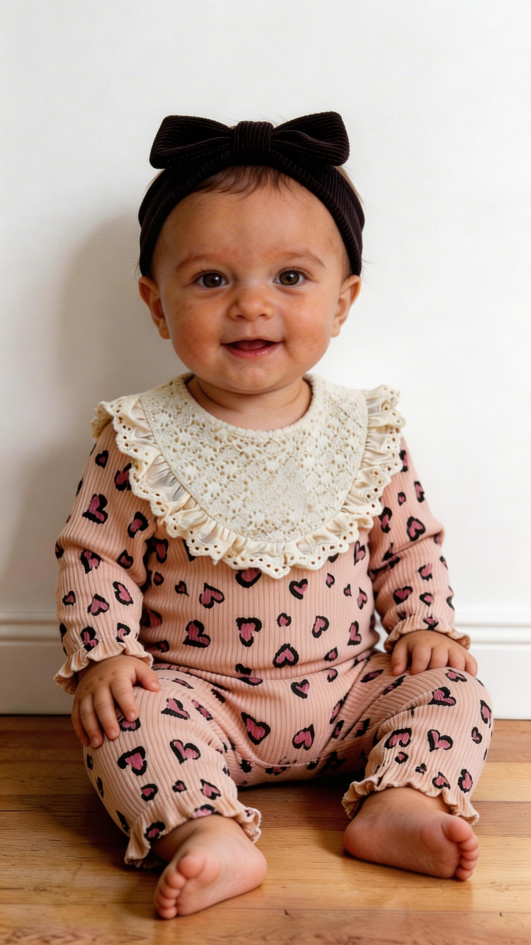 Tutina CUORICINI 0-6M - ROSA