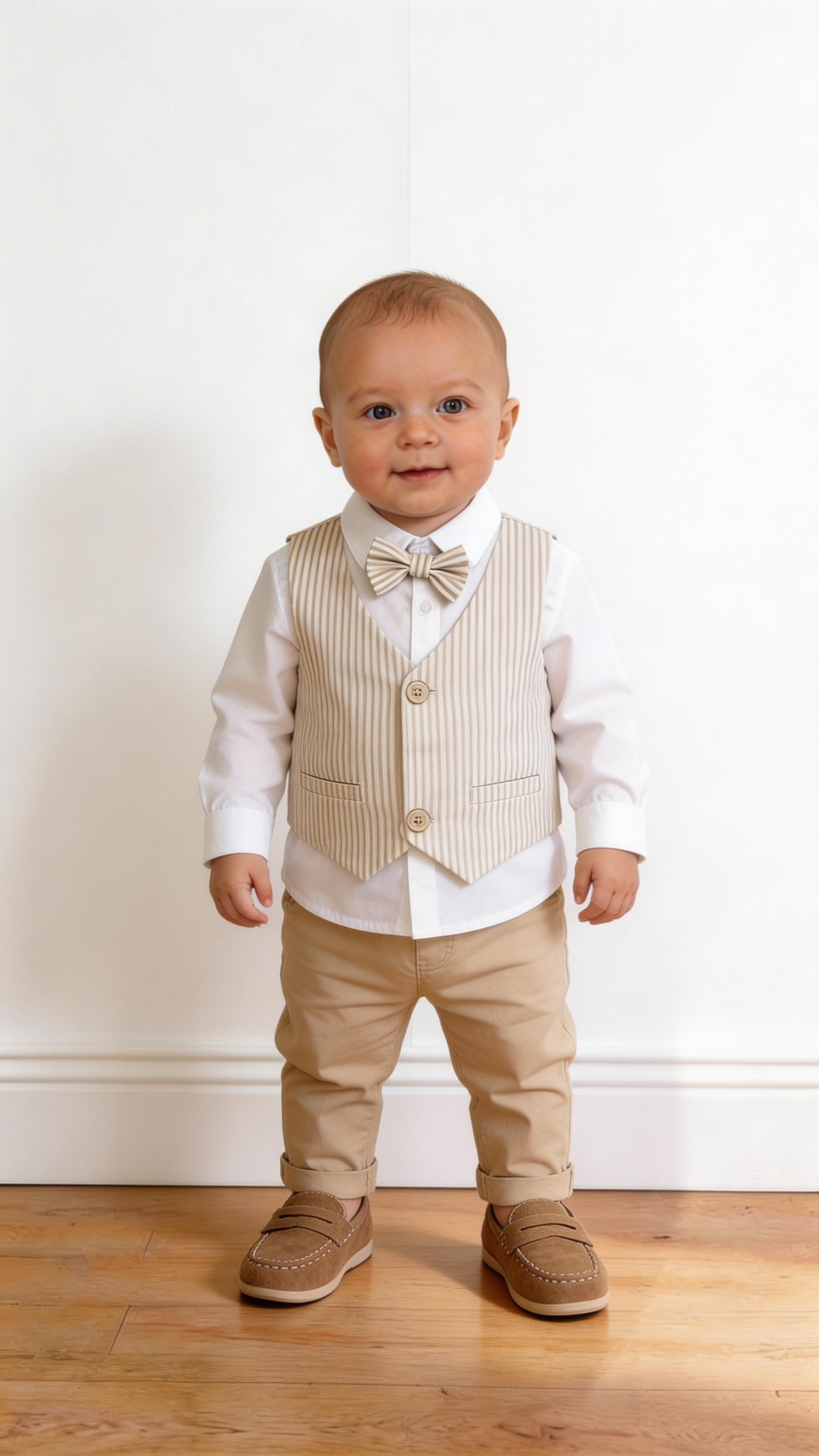 Completo CON PAPILLON 3-18M - BEIGE