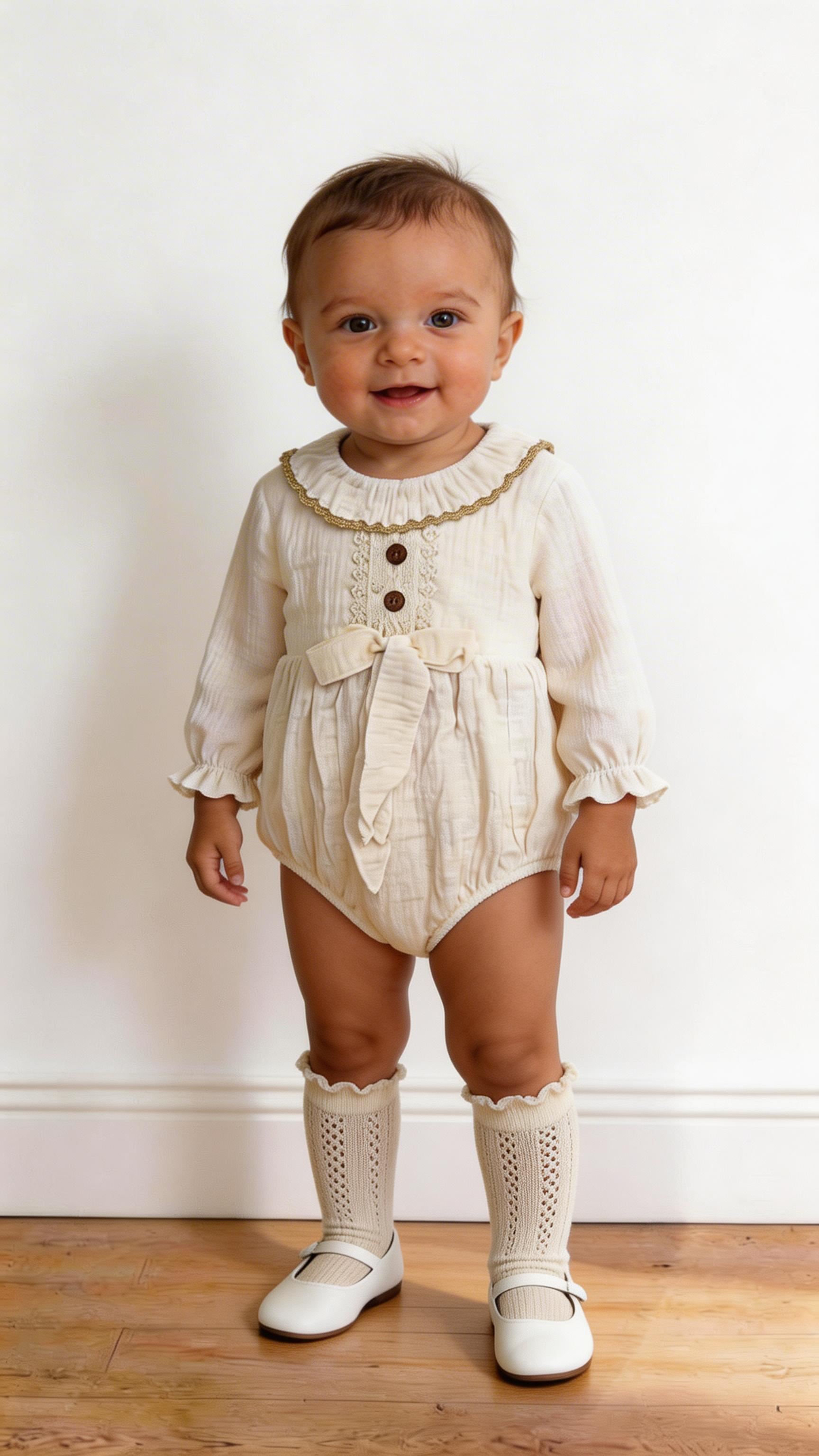 Pagliaccetto CON FIOCCO 3-12M - BEIGE