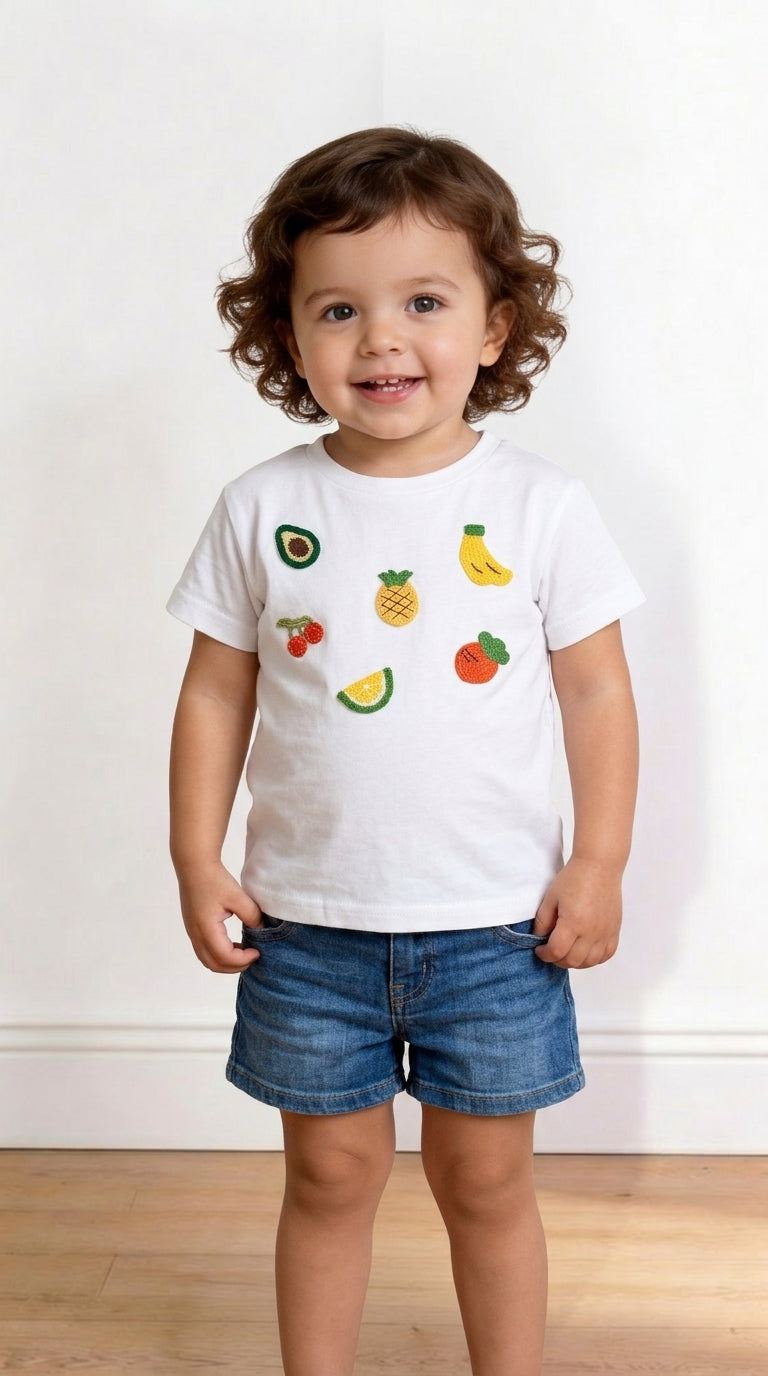 T-shirt FRUIT 6-36M - BIANCO