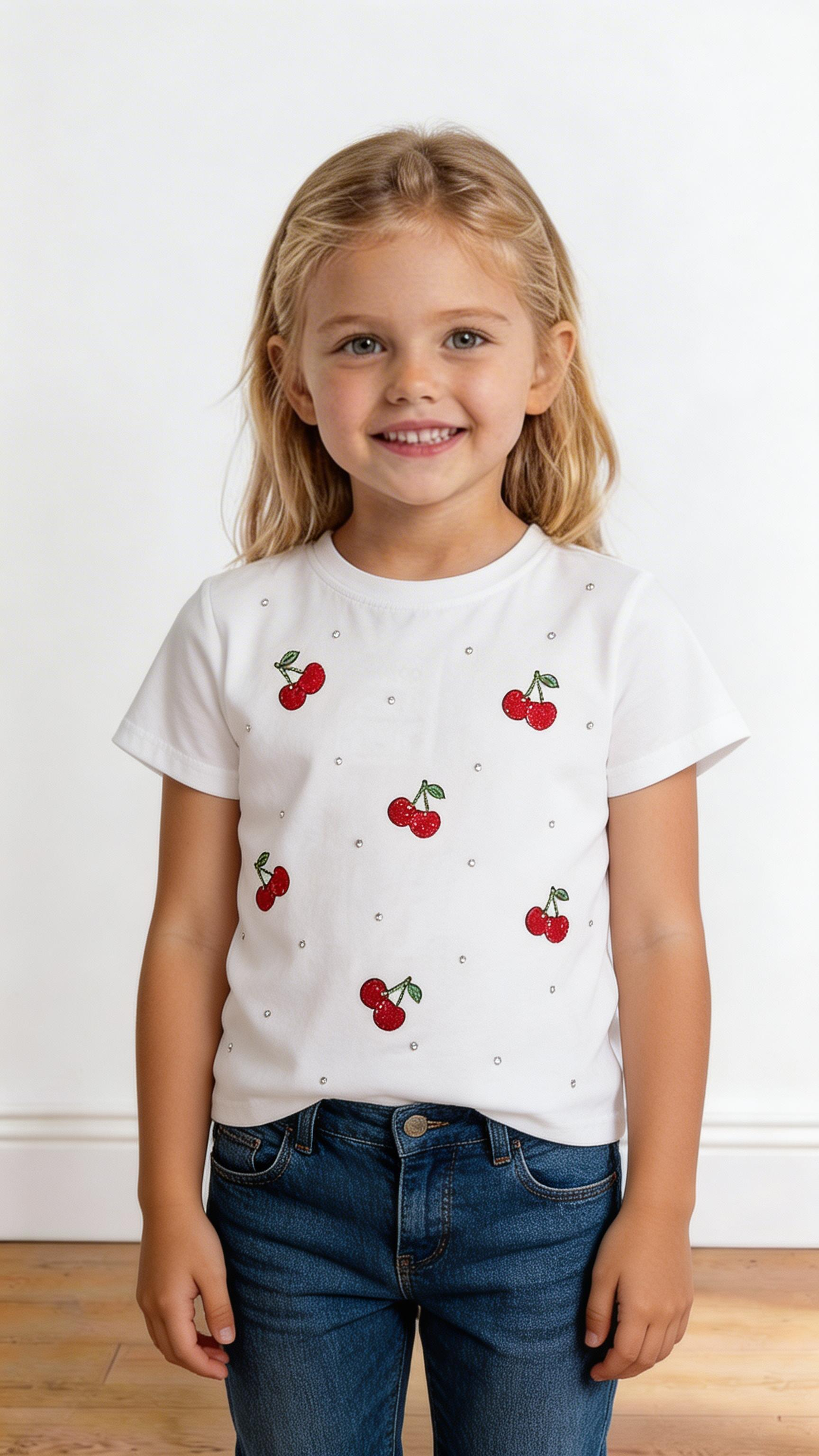 T-shirt CIGLIEGIA 3-12A - BIANCO
