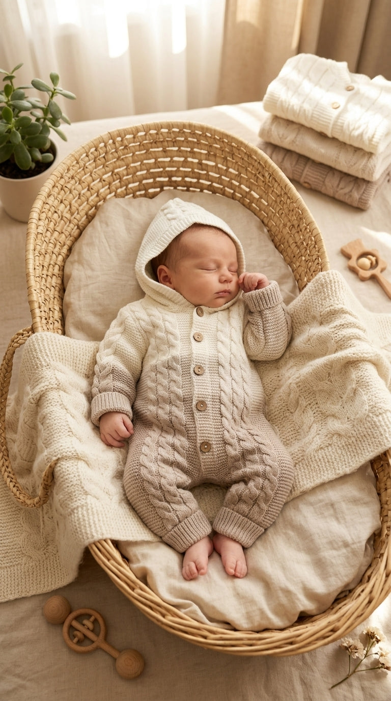 Tutina IN MAGLIA 6-12M - BEIGE