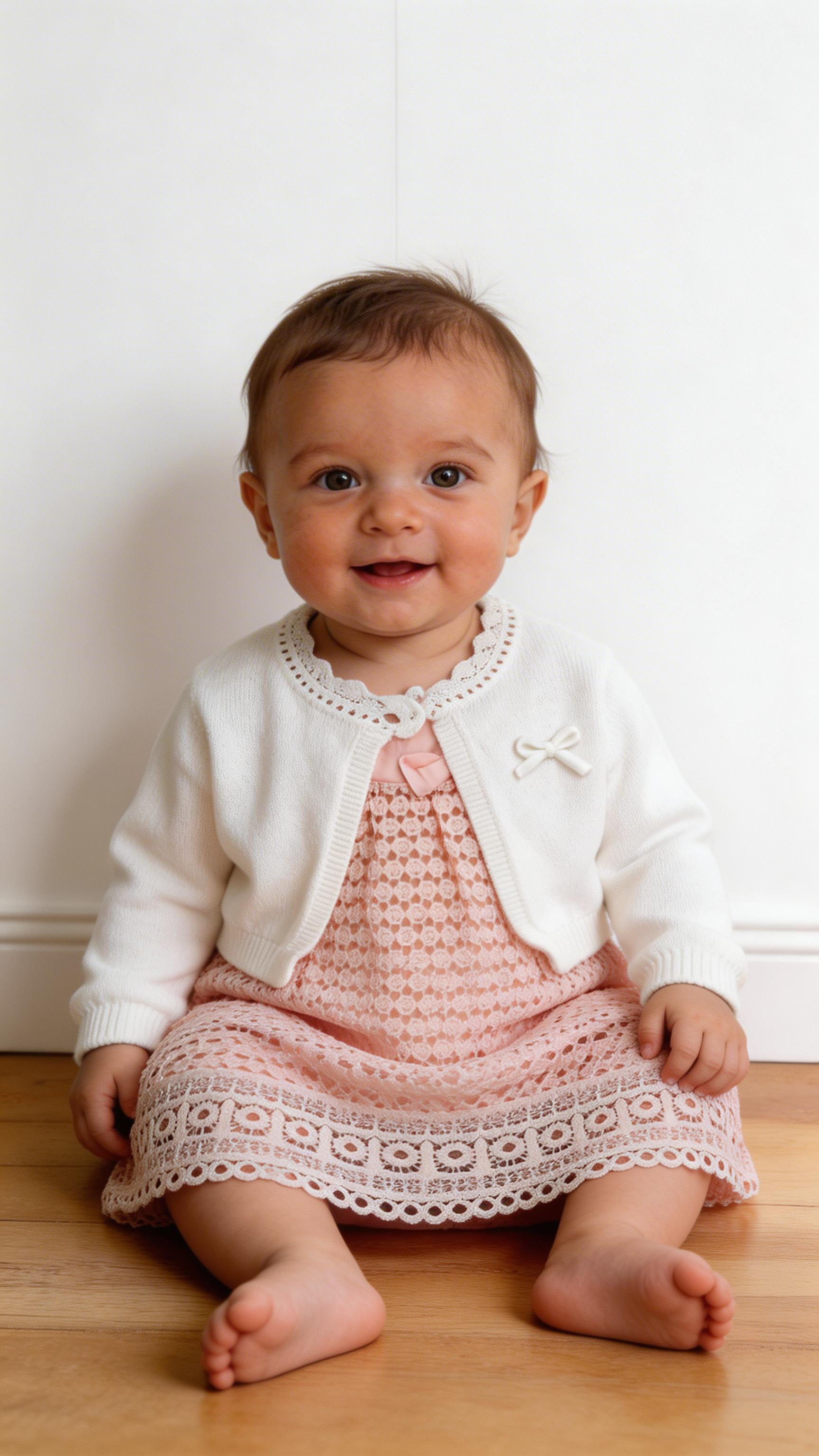 Vestitino CON CARDIGAN 3-18M - ROSA