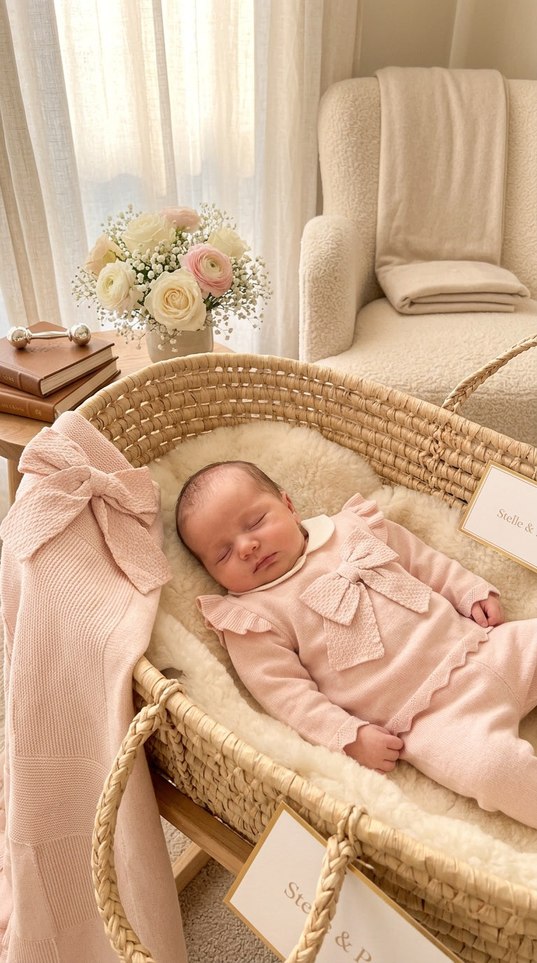 Set NASCITA STELLE FIOCCO 1-3M - ROSA