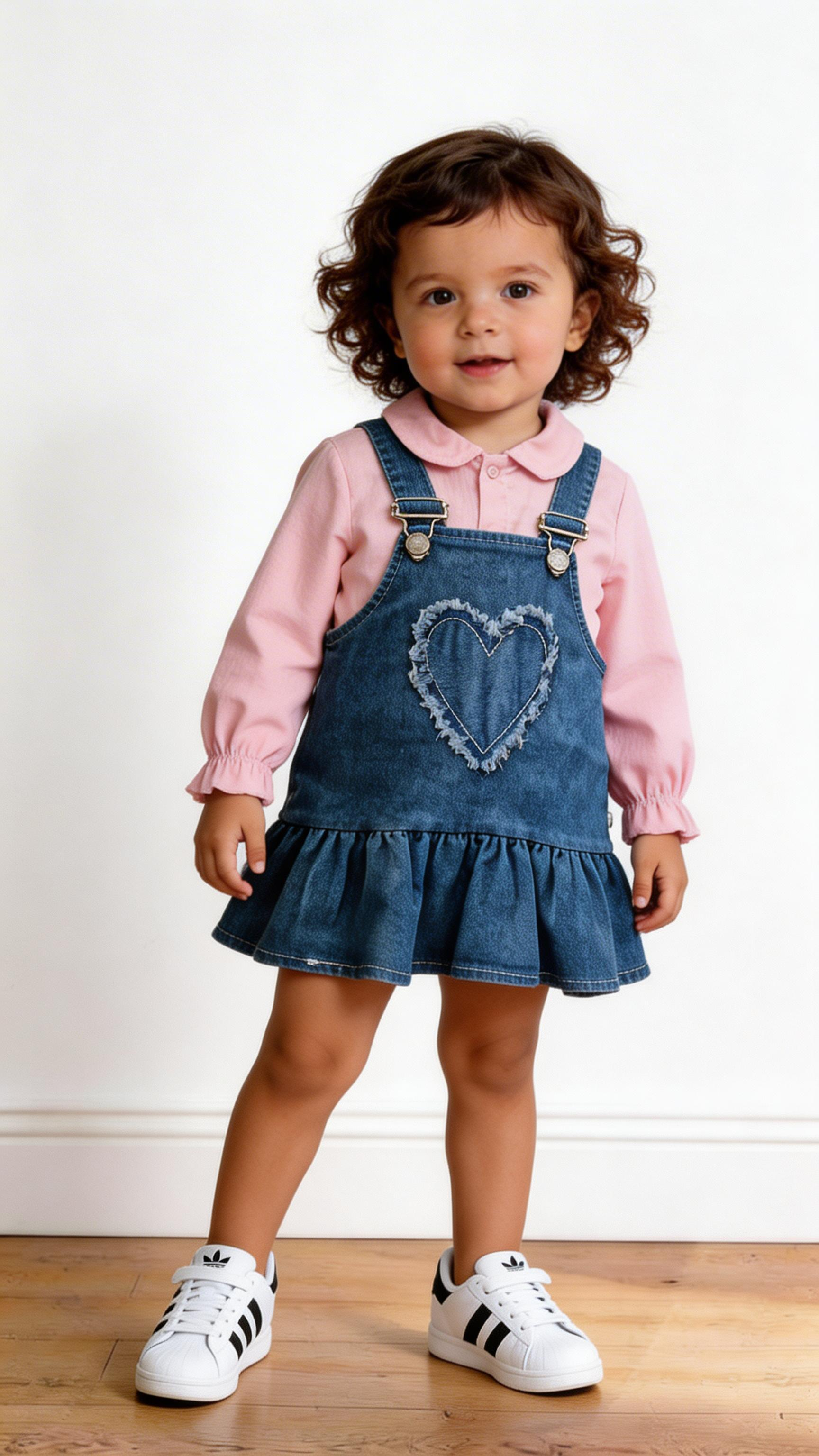 Salopetta CUORE 9-24M - JEANS
