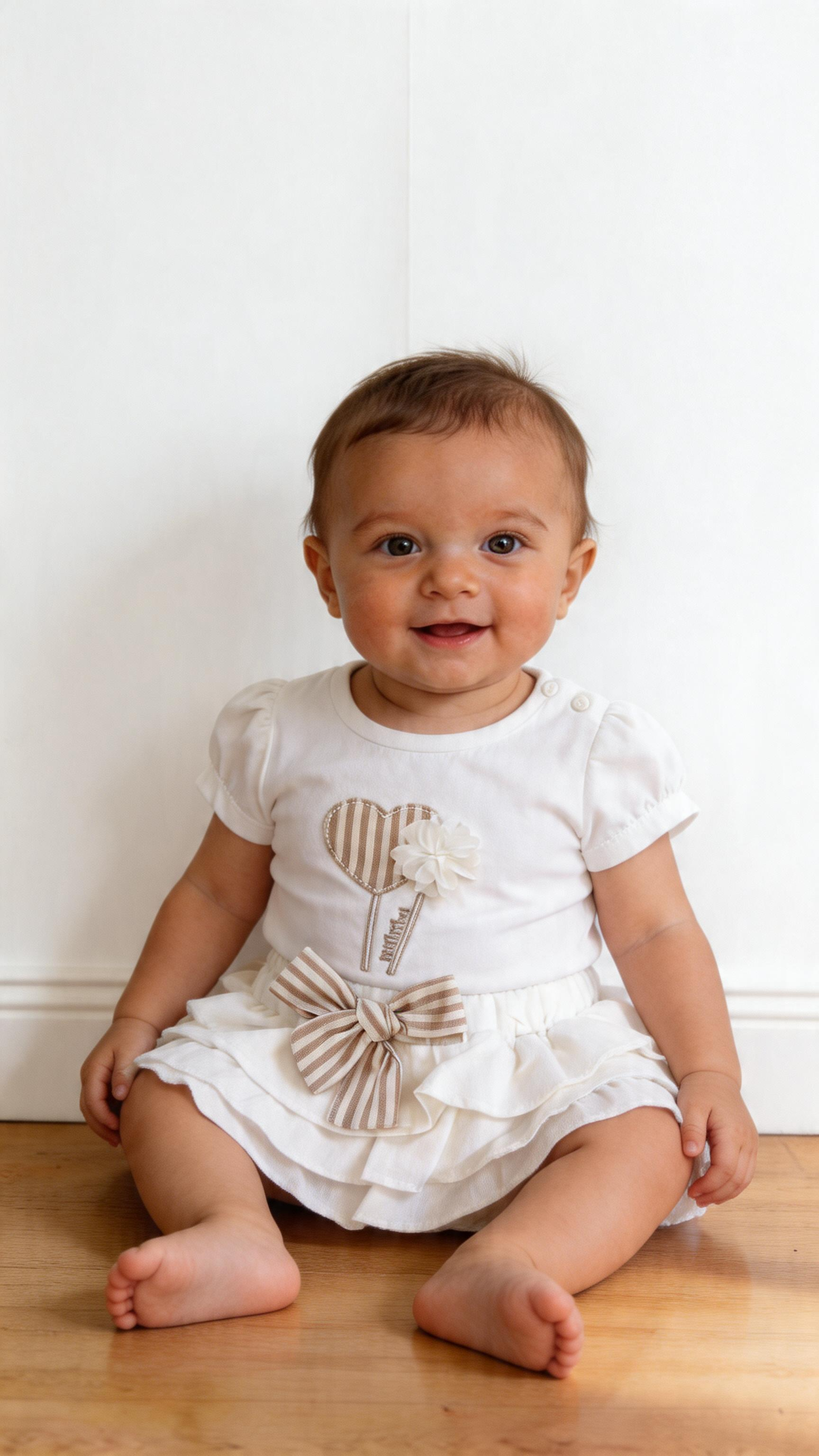 Completo CUOR DI FIORE 3-18M - BEIGE
