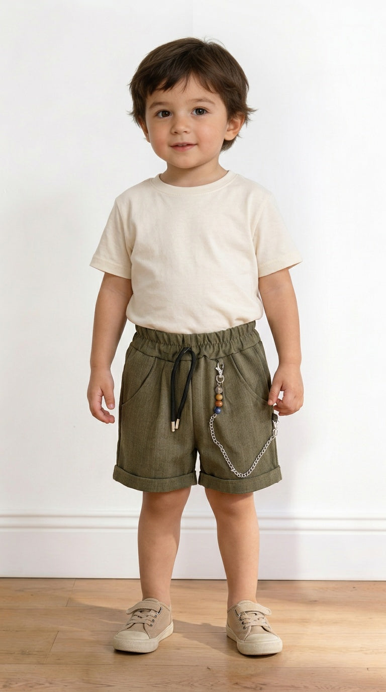 Pantaloncino CATENELLA 12-36M - VERDE MILITARE