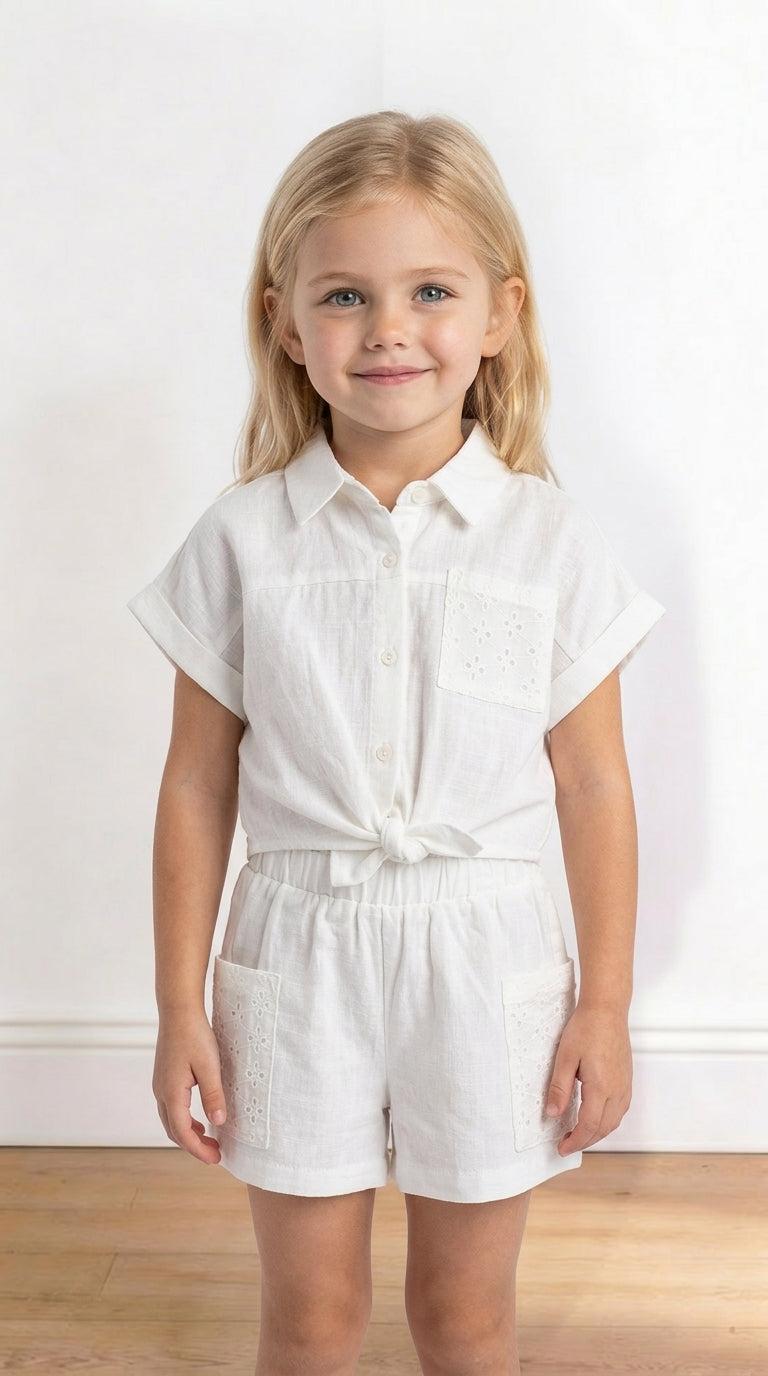 Completo IN LINO SAN GALL 3-8 - BIANCO