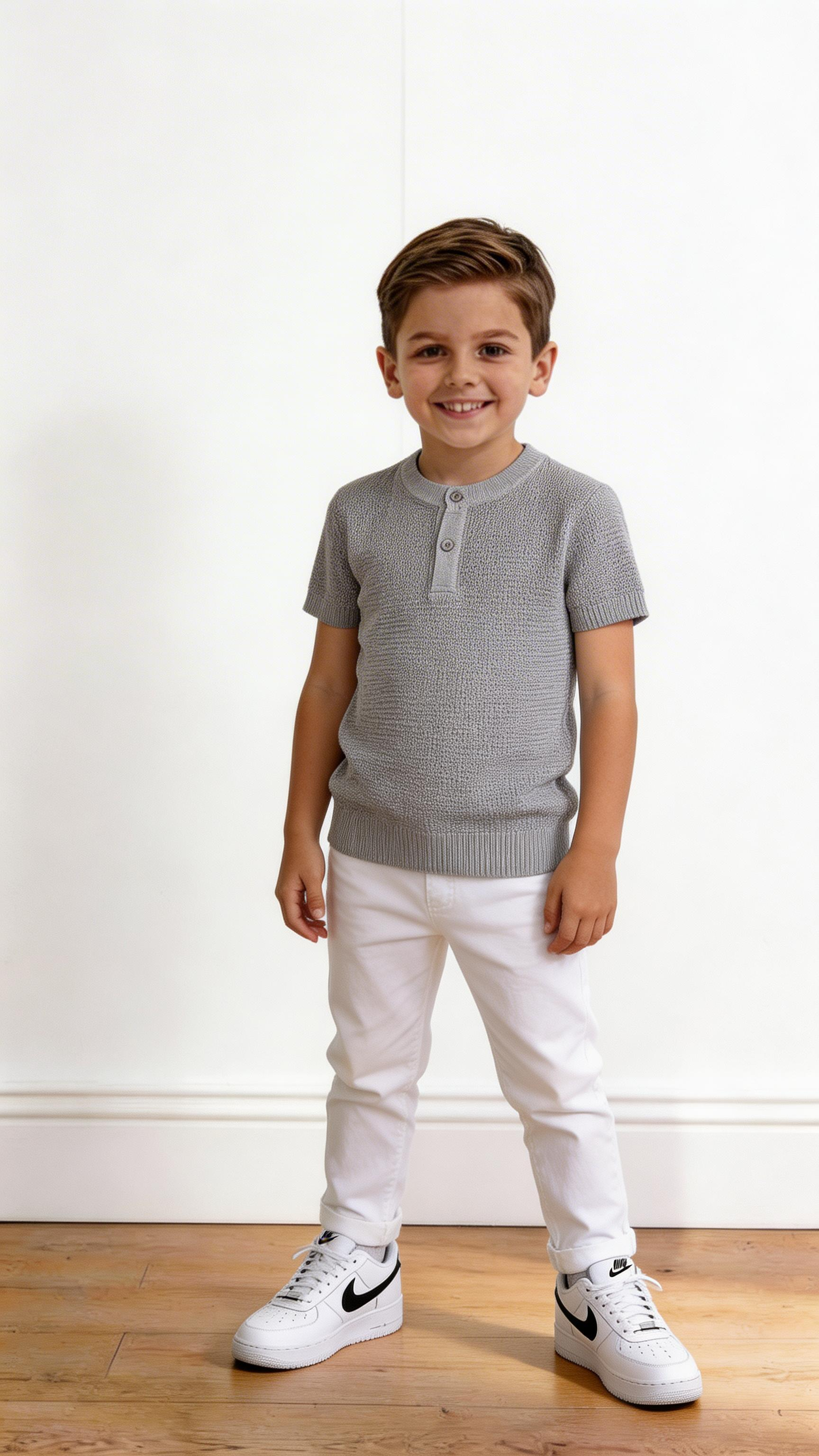 T-shirt TRAFORO 4-14A - CELESTE POLVERE