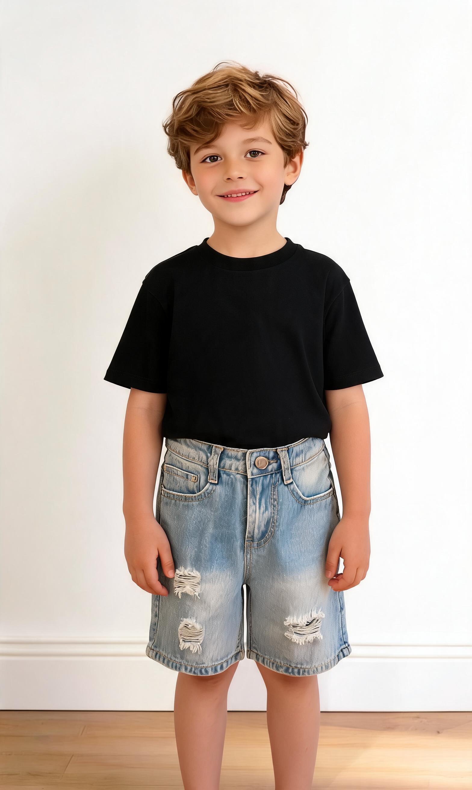 T-shirt BASICA 4-16A - NERO