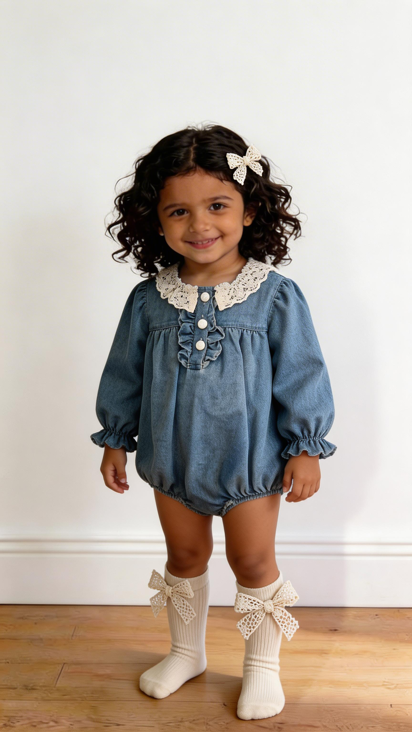 Pagliaccetto IN JEANS CON PARIGINE 9-24M - JEANS