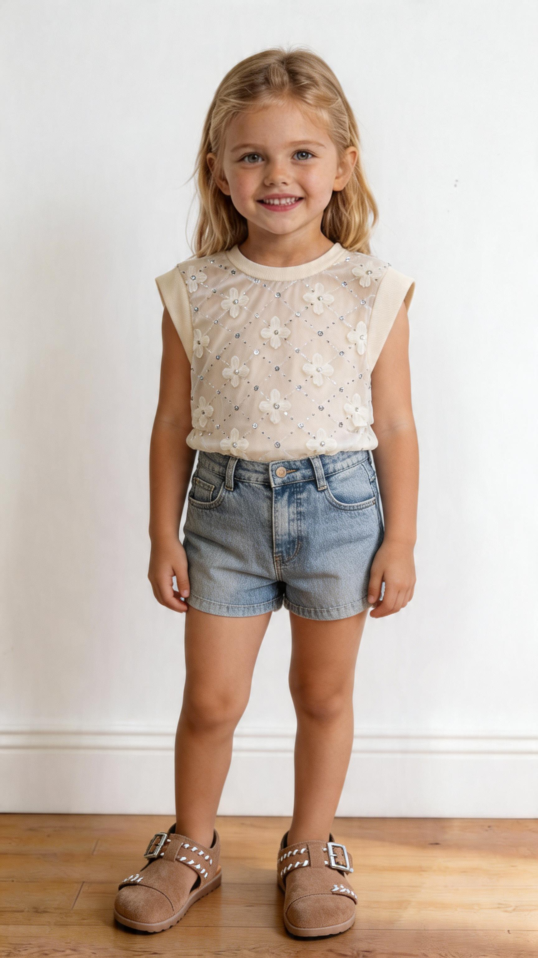 Completo PAILLETTES 4-14A - PANNA