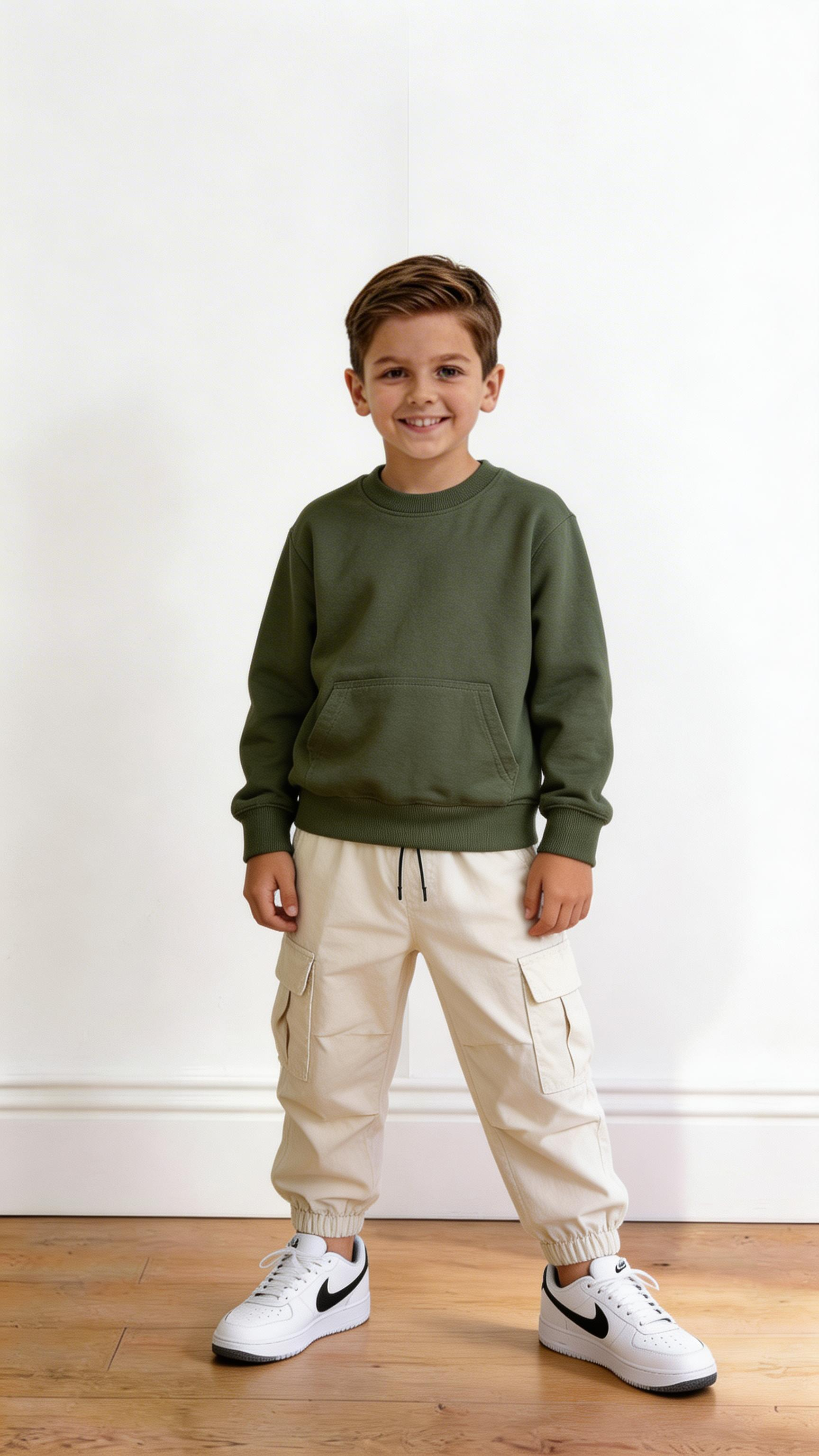 Pantalone CARGO CON POLSINO 4-12A - PANNA