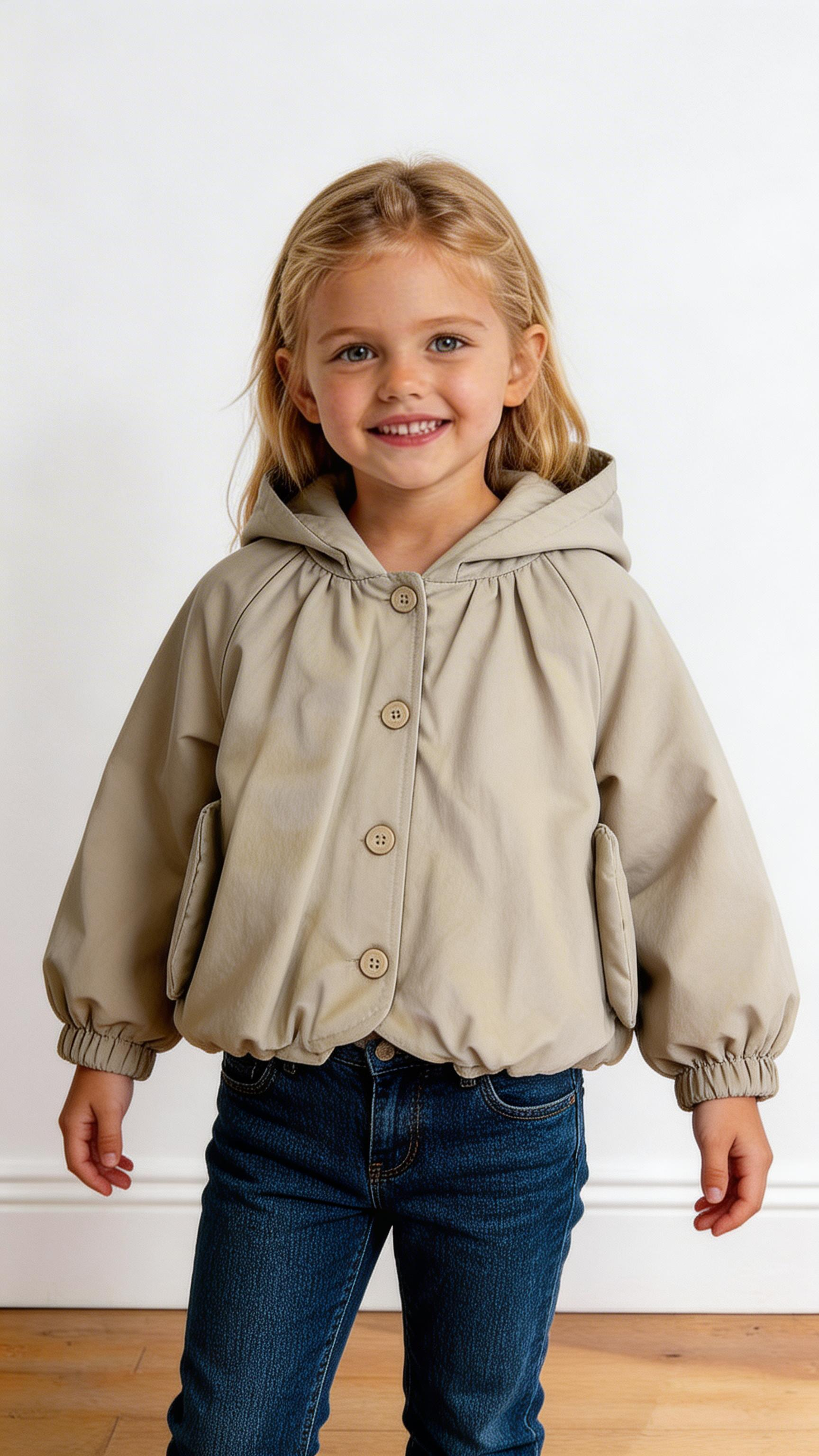 Trench CON CAPPUCCIO 3-8A - BEIGE