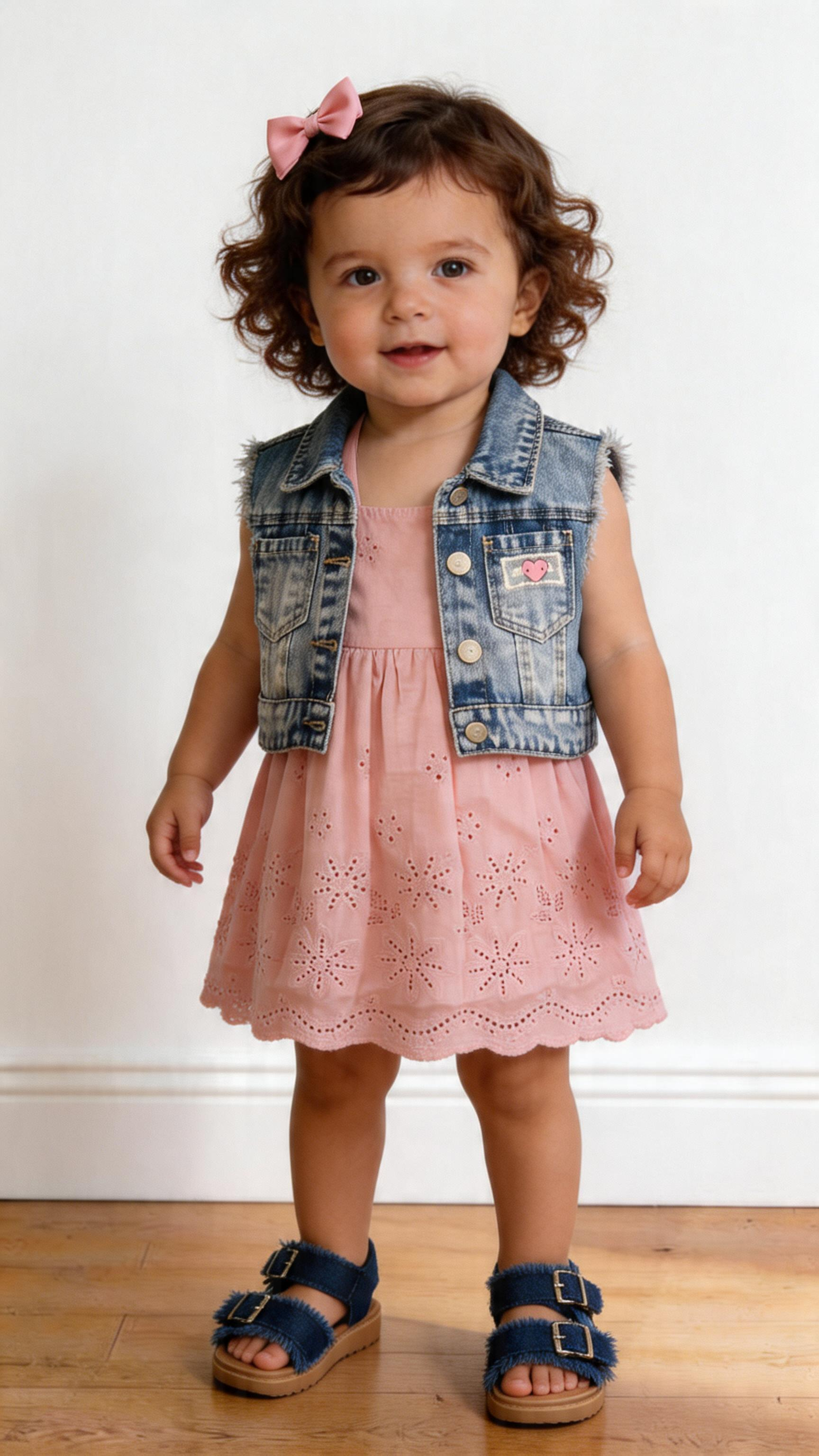 Coordinato CON GILET IN JEANS 1-5A - JEANS