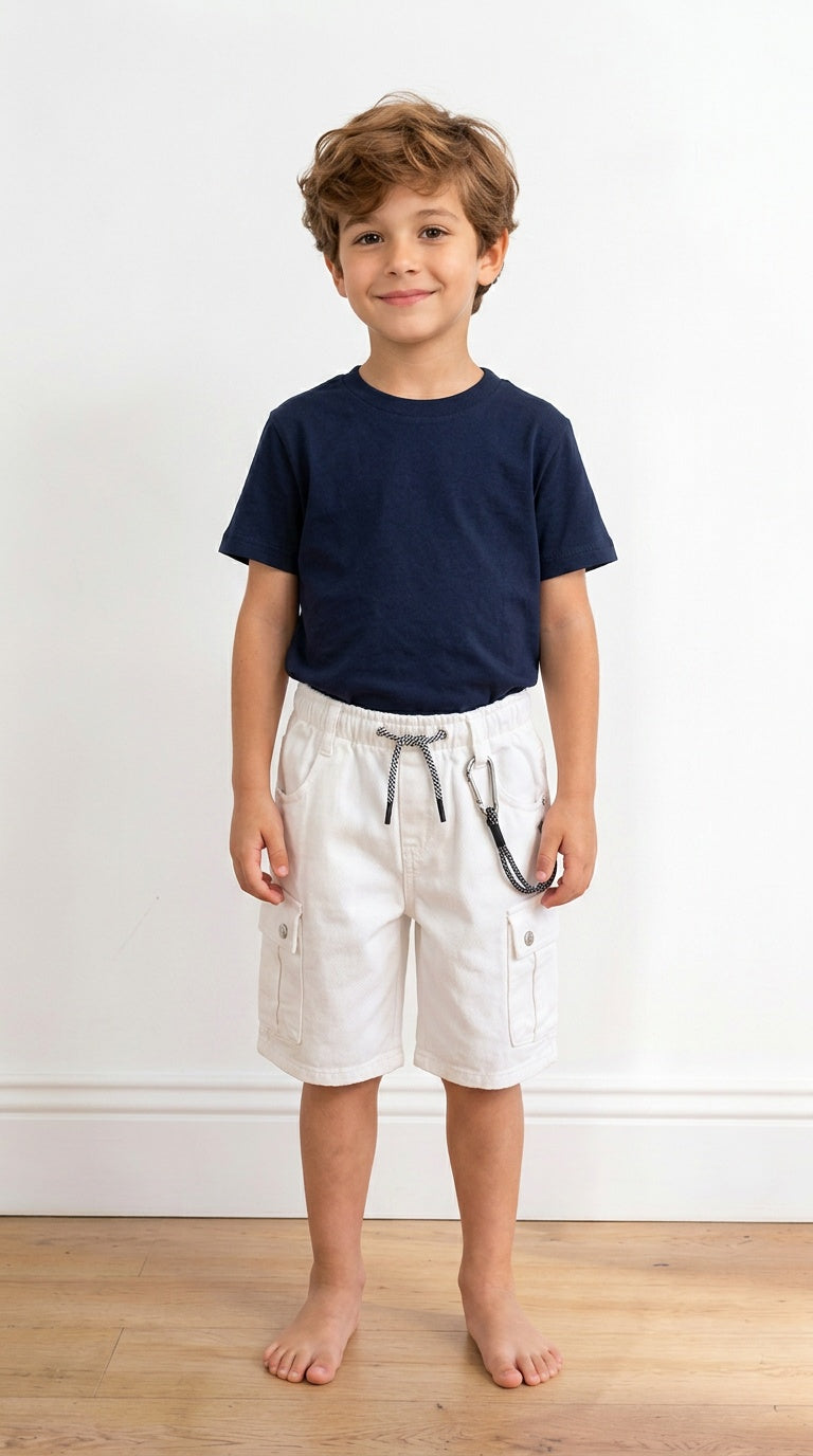 Pantalone CARGO 3-8A - BIANCO