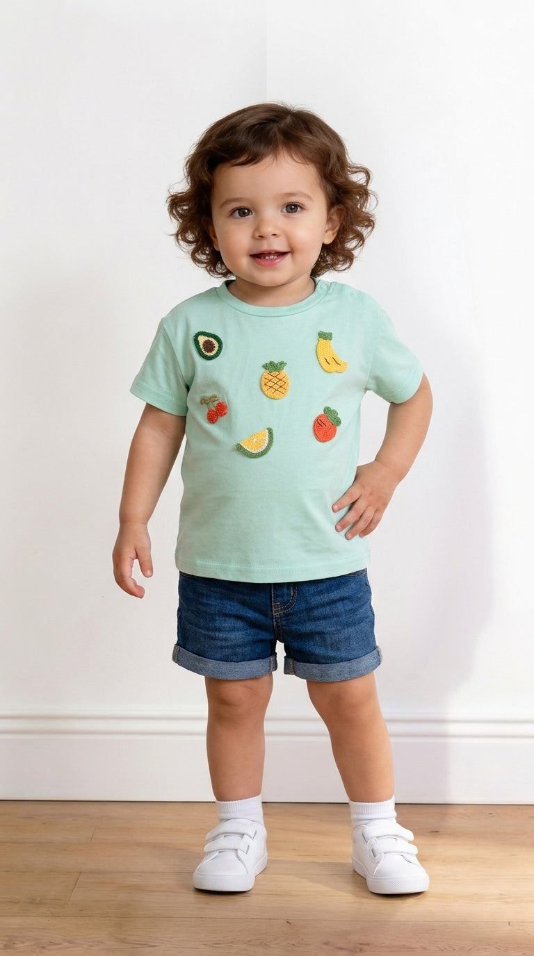 T-shirt FRUIT 6-36M - VERDE MENTA