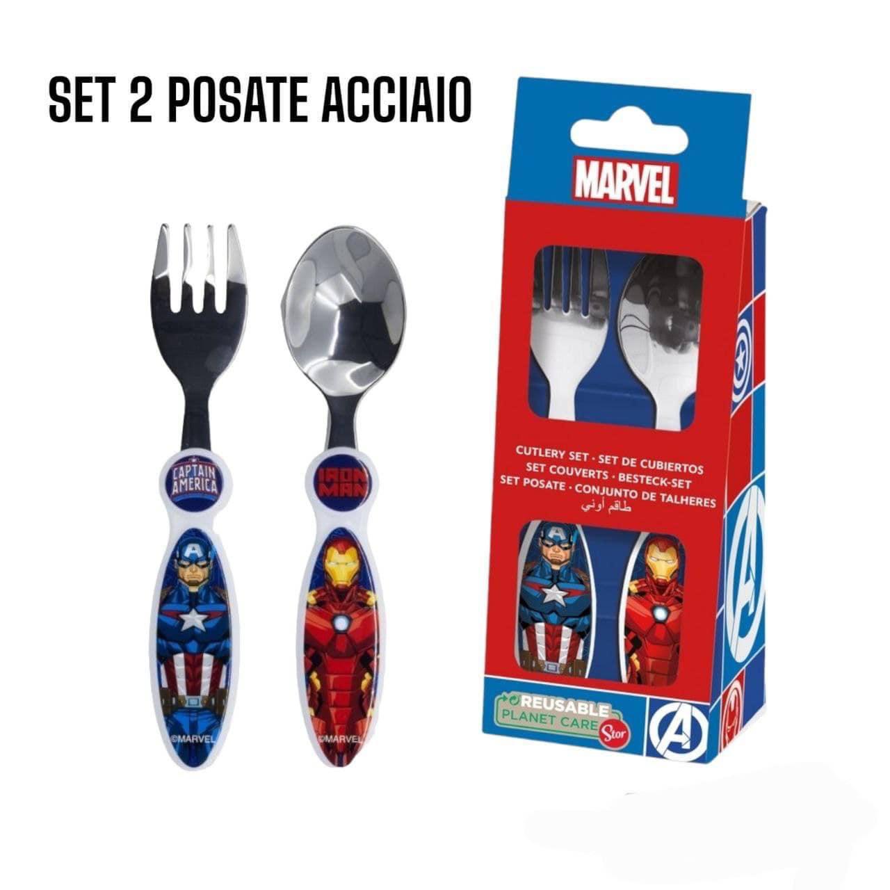 Set POSATE ACCIAIO - AZZURRO