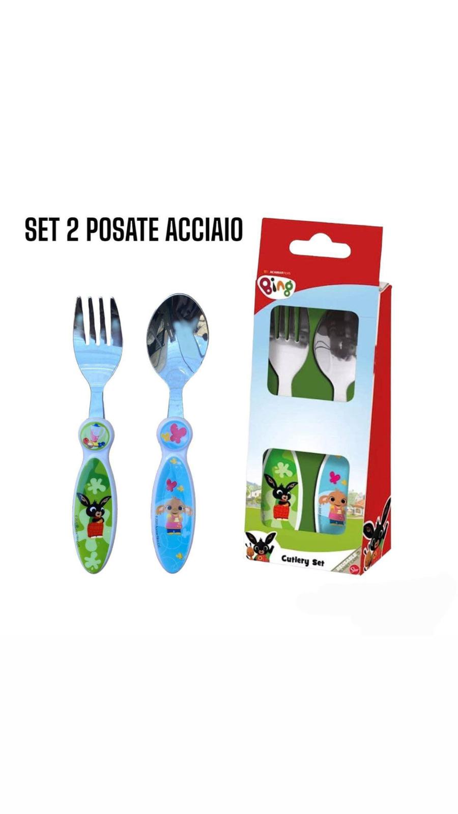 Set POSATE ACCIAIO - ROSSO
