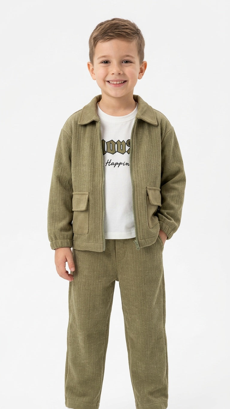 Completo VELLUTINO - VERDE MILITARE