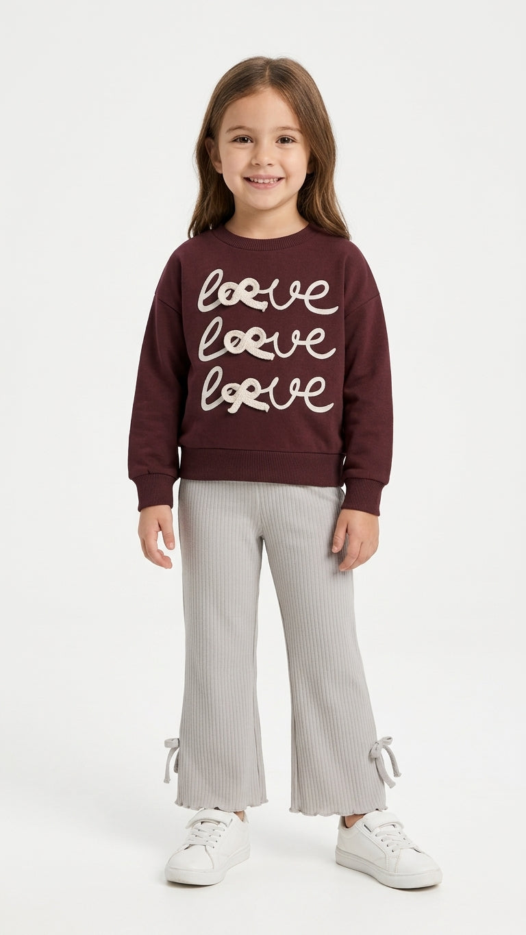 Completo LOVE FIOCCO - MARRONE