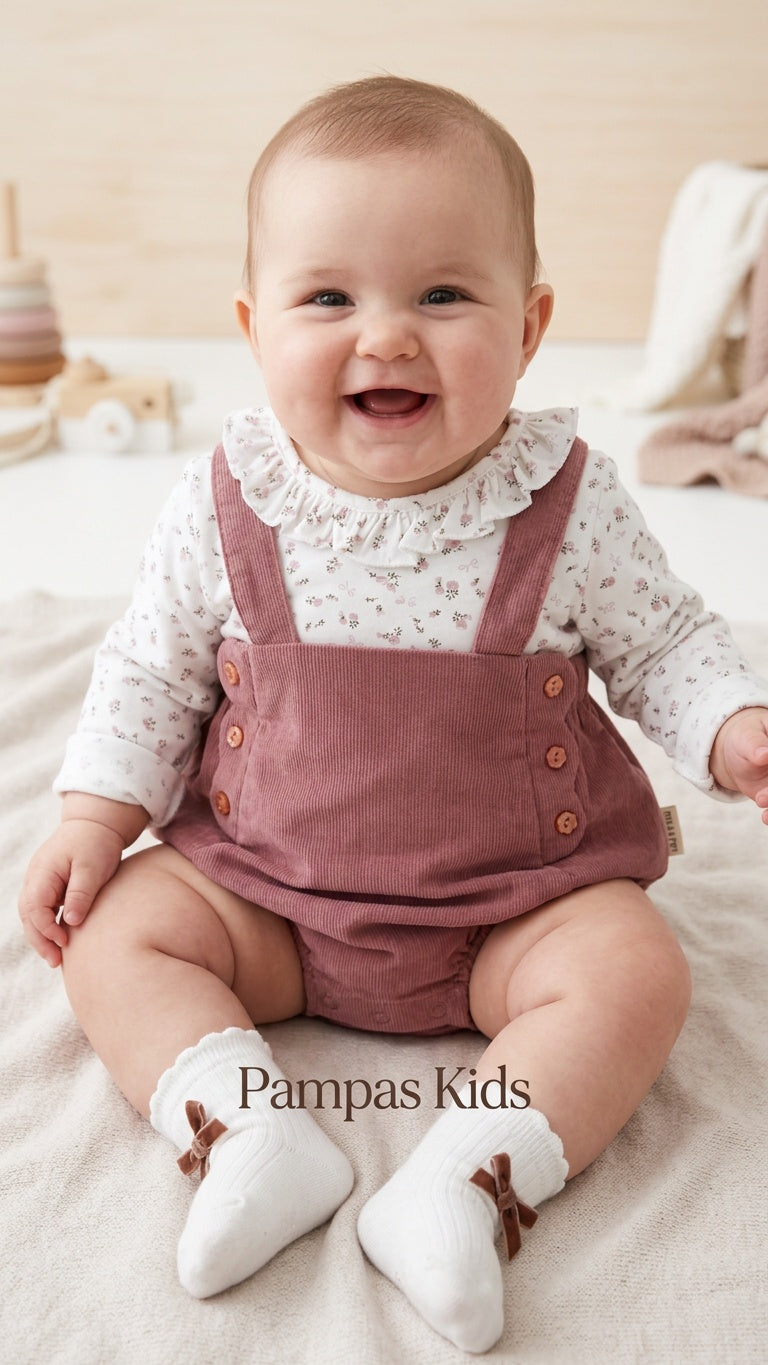 Pagliaccetto VELLUTO COSTINE 1-12M - ROSA