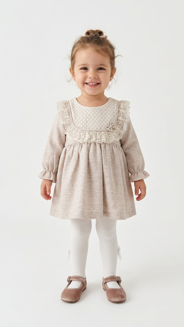 Vestitino CON MERLETTO 6-18M - BEIGE