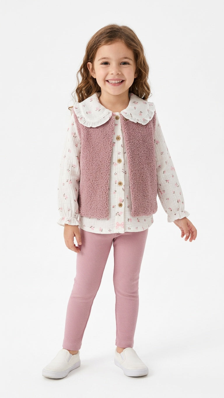 Completo 3 PEZZI FIORELLINO - ROSA