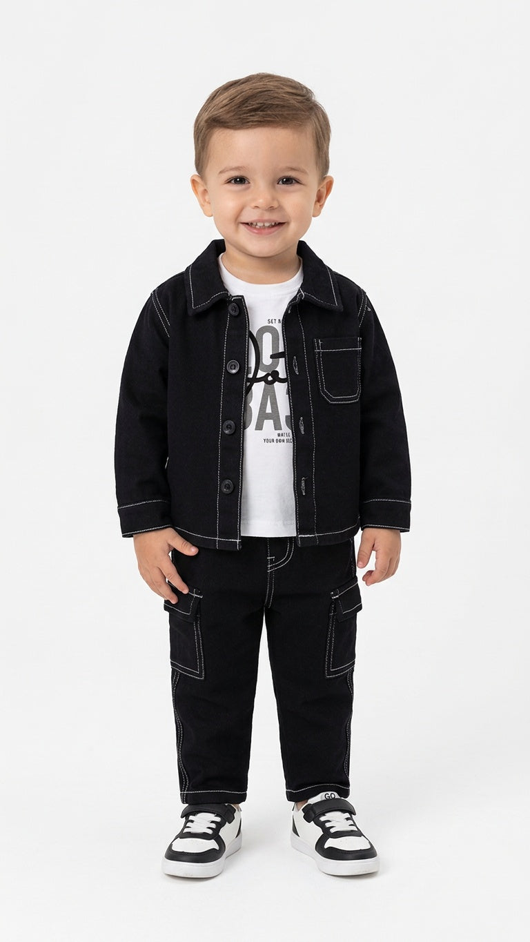 Completo in JEANS LOOK 12-36M - NERO