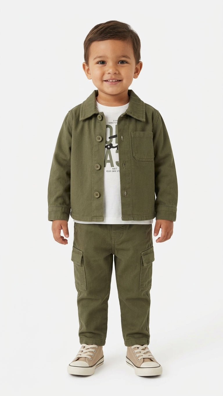 Completo in JEANS LOOK 12-36M - VERDE