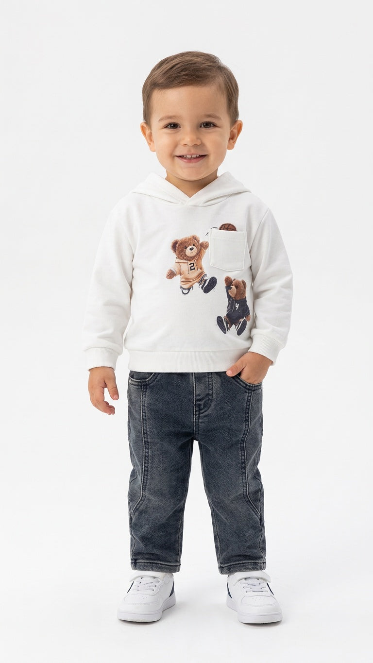 Completo ORSO BASKET 12-36M - BIANCO